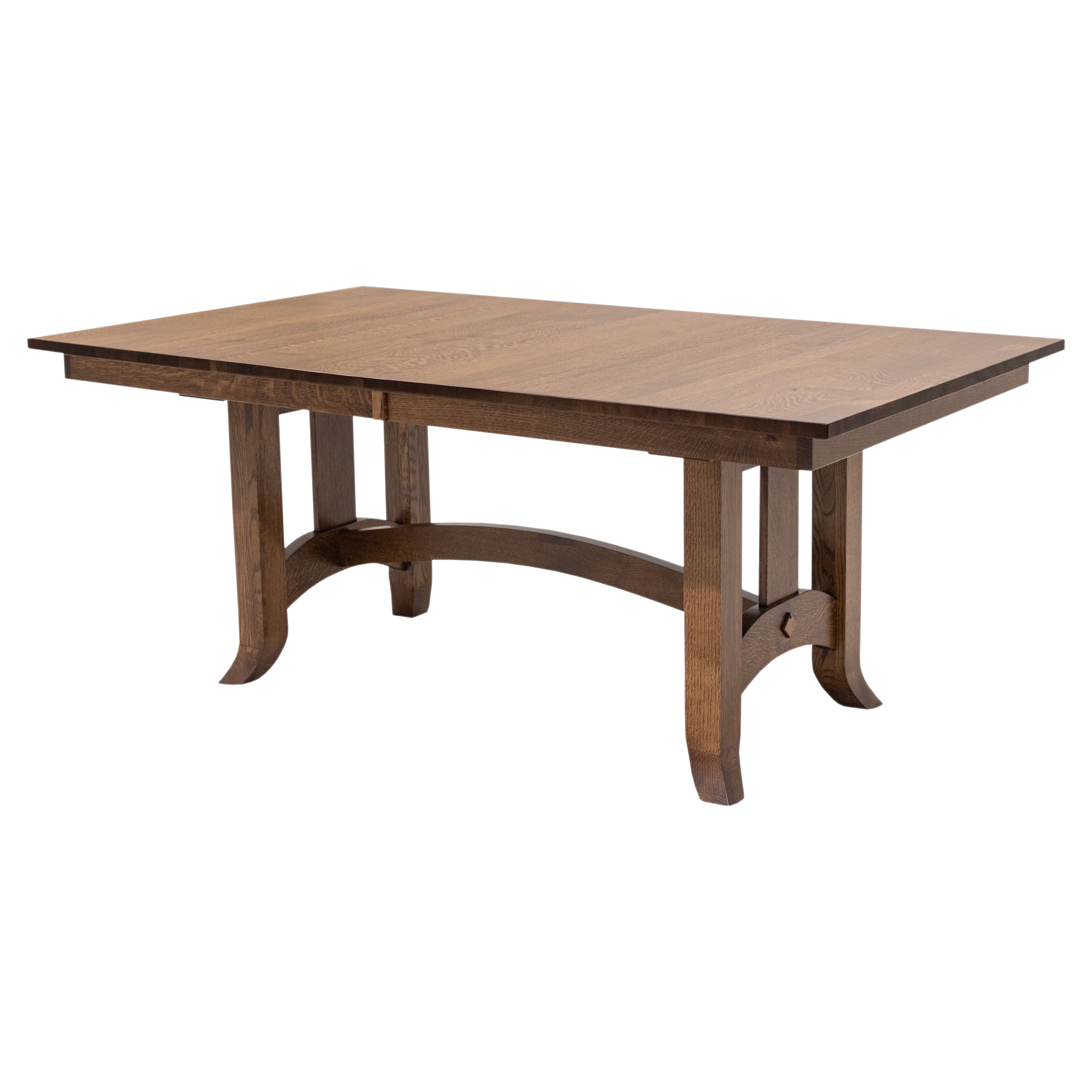 Shaker Hill Quarter Sawn White Oak Extending Amish Dining Table | ASB