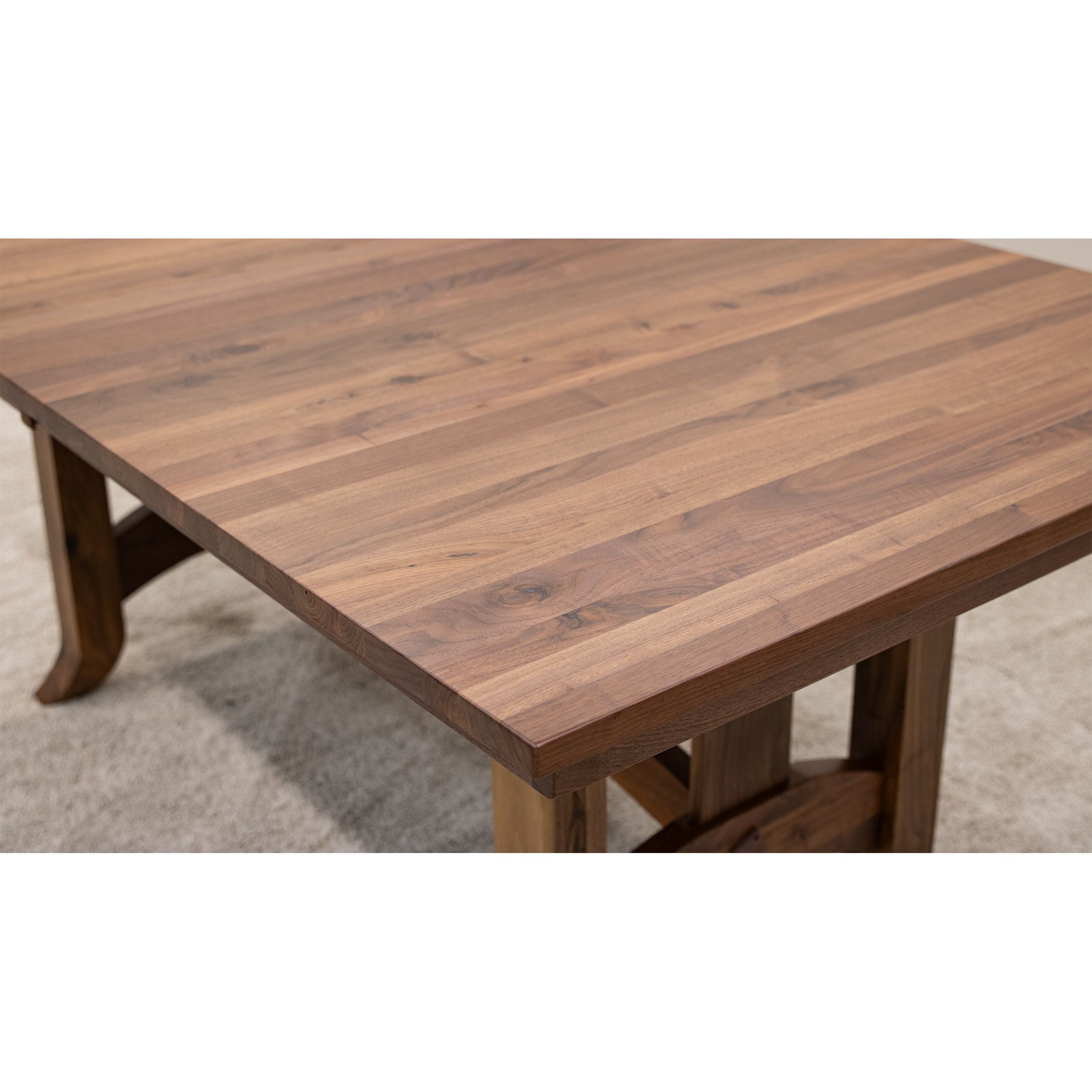 Shaker Hill Walnut Wood Extending Amish Dining Table | NAT