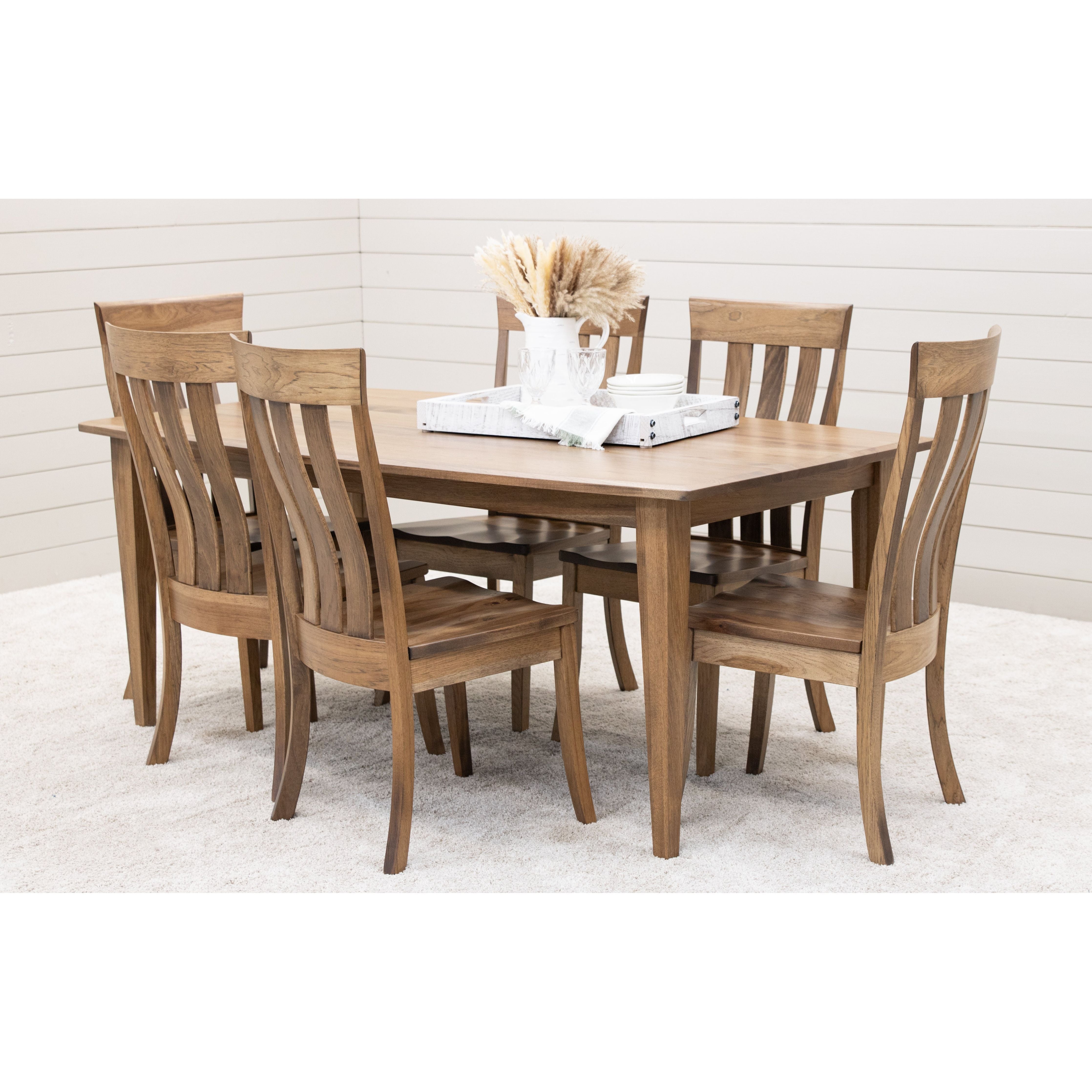 Classic Shaker Amish Hickory Wood Extending Dining Table | CO