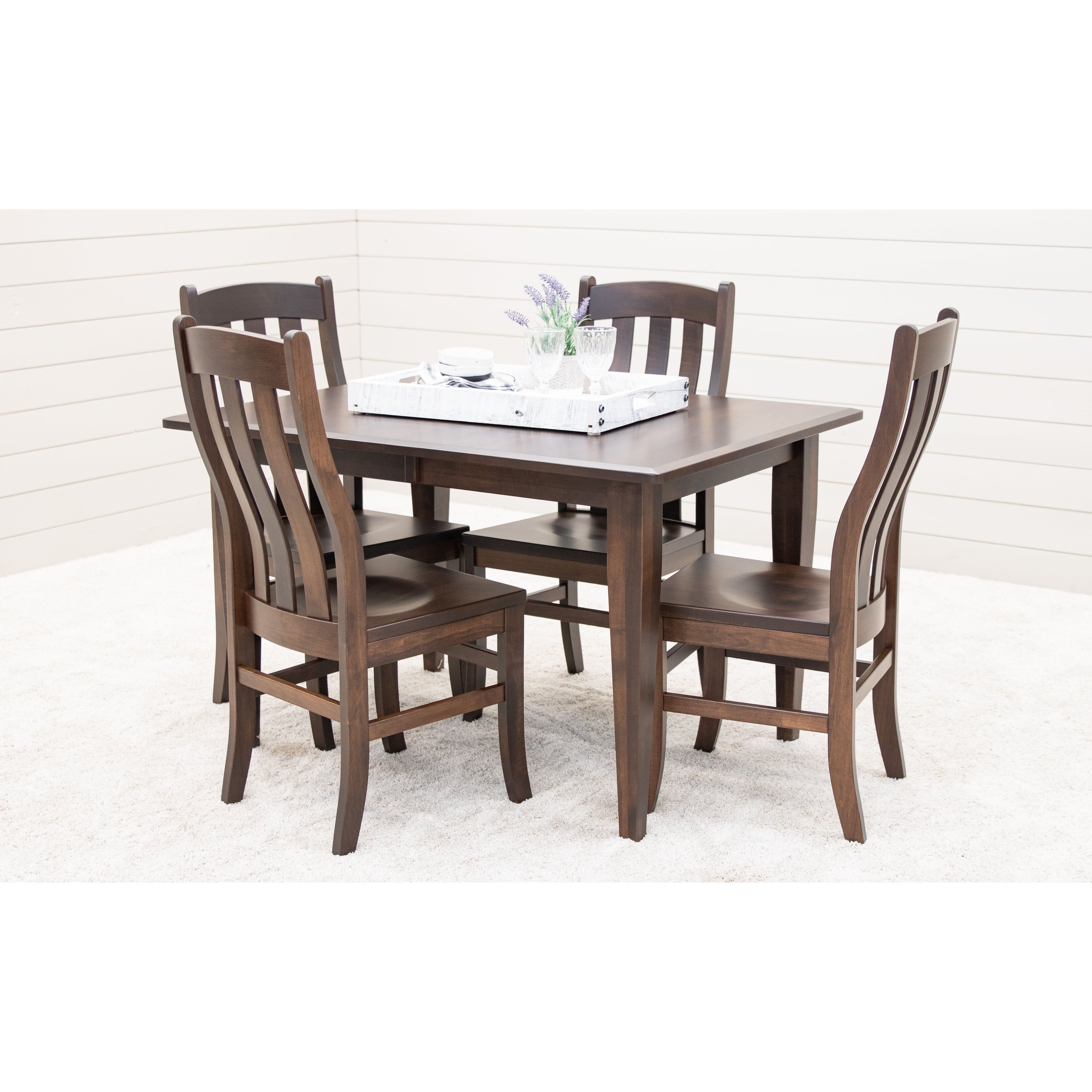 Lakeland Shaker Maple Wood Small Rectangle Kitchen Table | BV