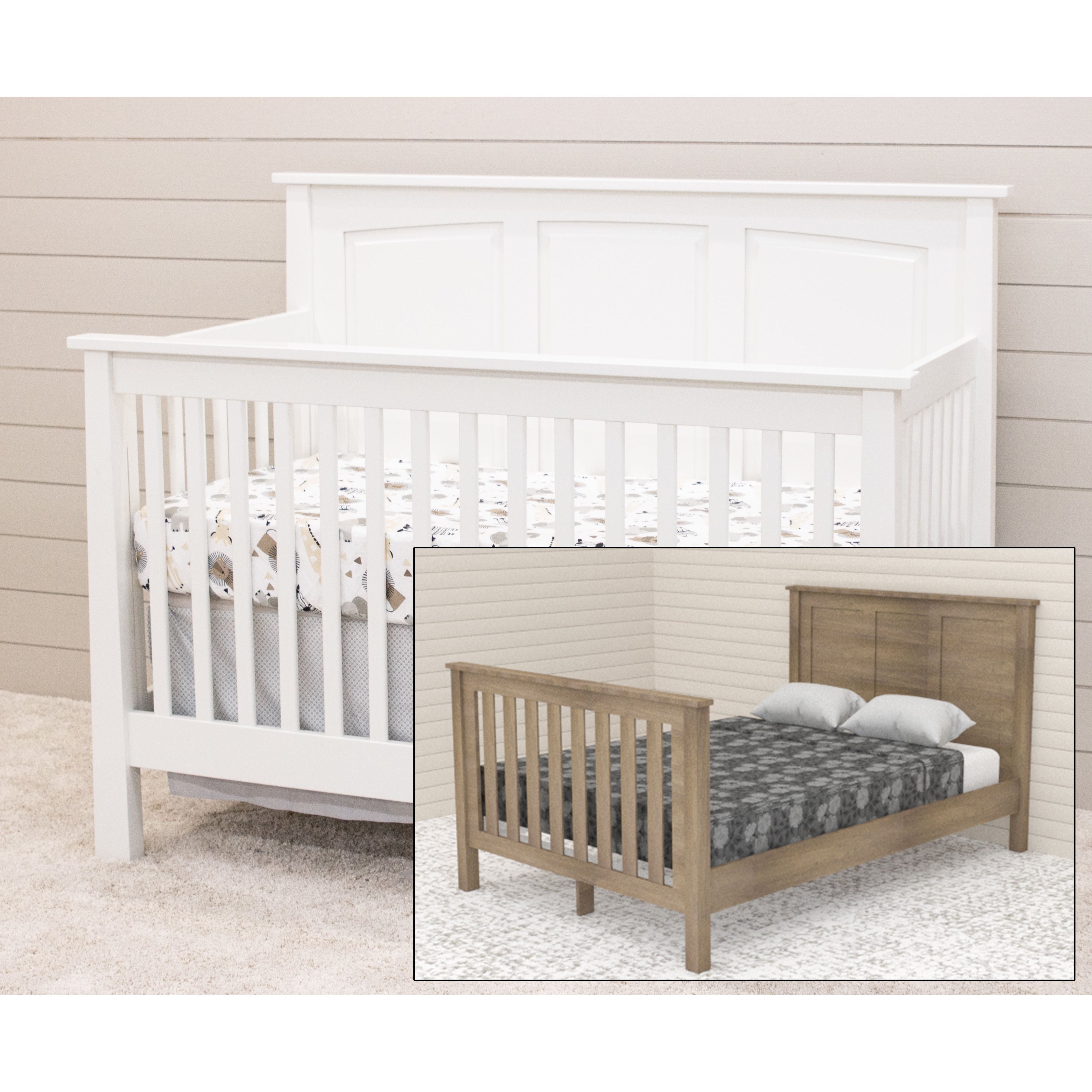 Shaker Panel Maple Wood Convertible Crib | DW