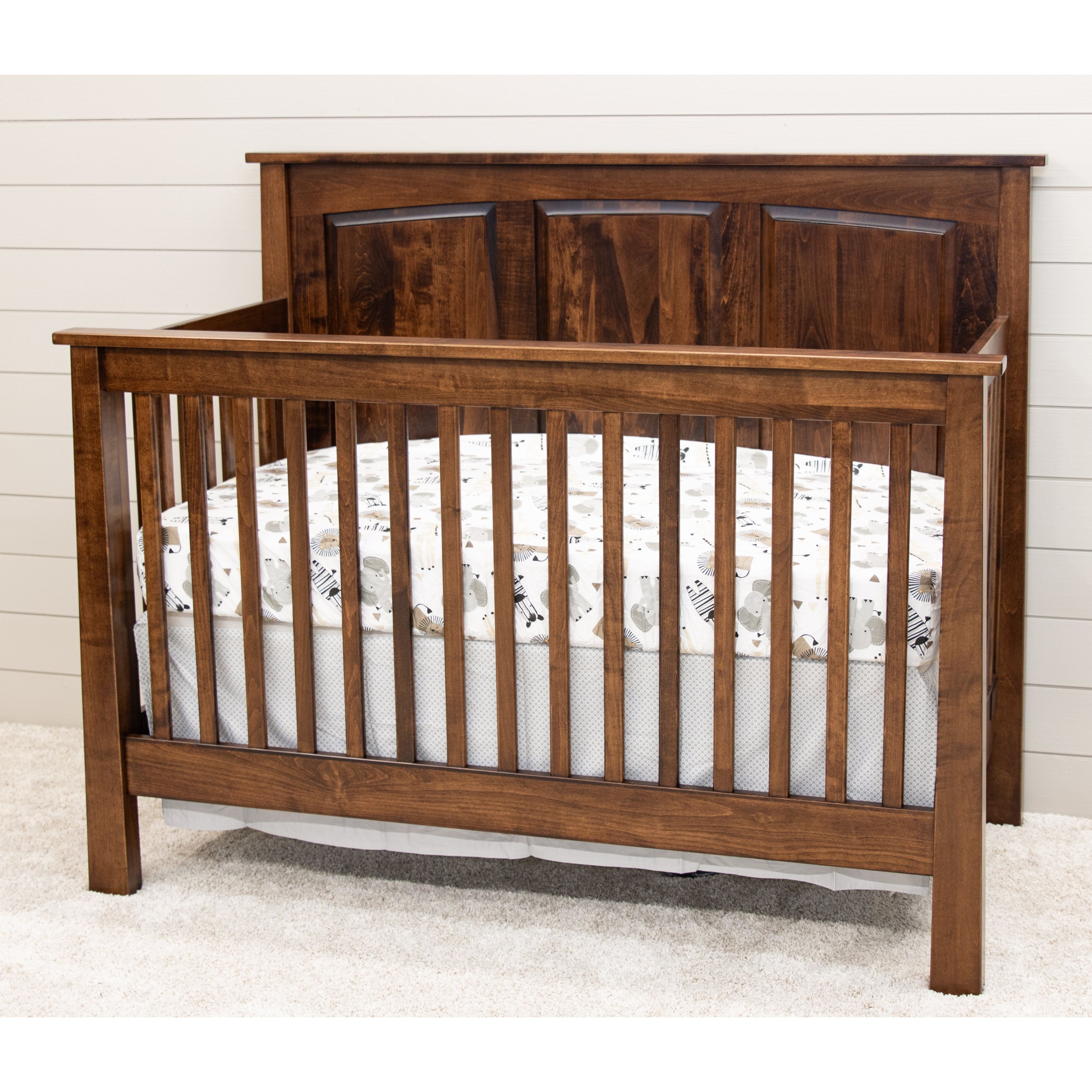 Shaker Panel Maple Wood Convertible Crib | ASB