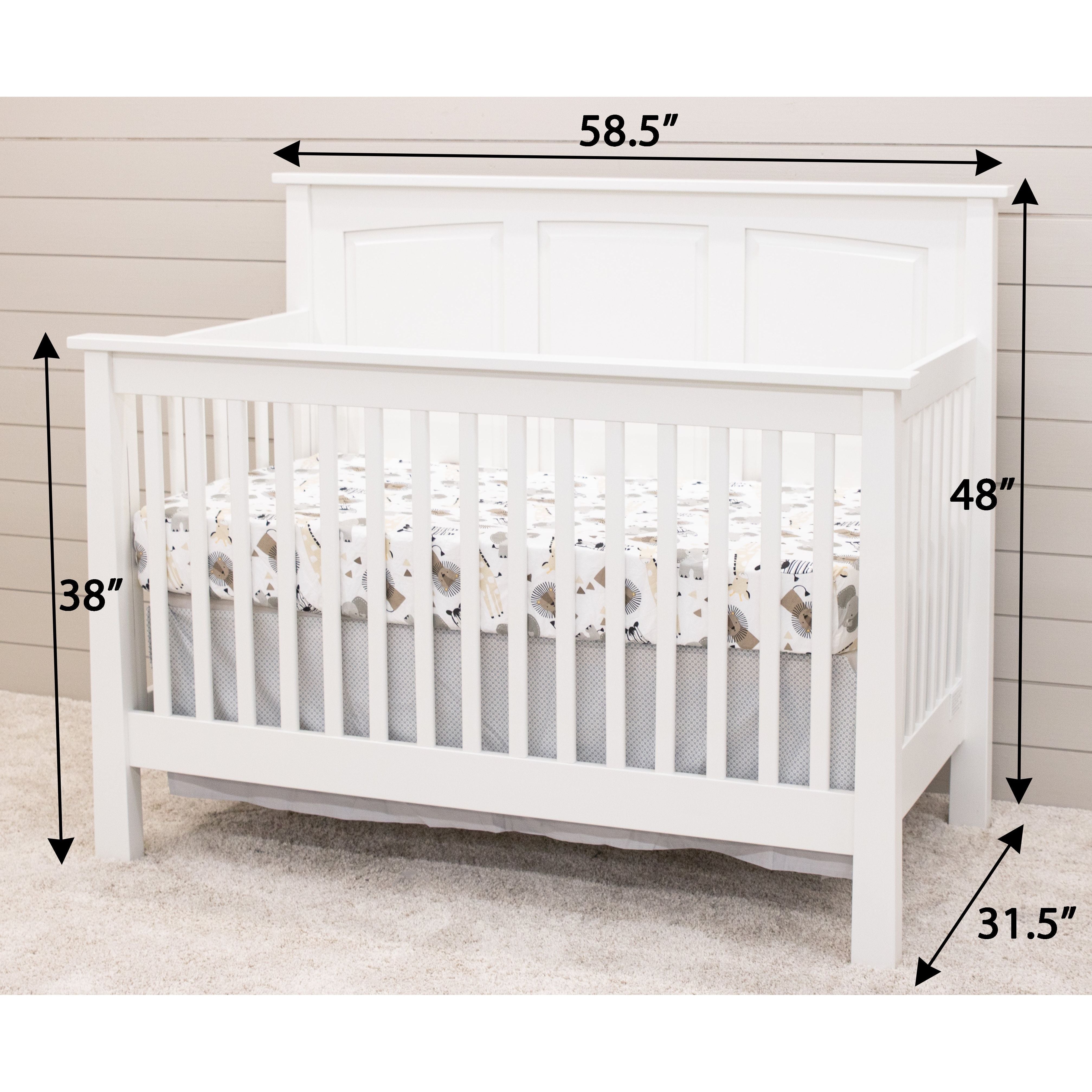 Shaker Panel Maple Wood Convertible Crib | DW