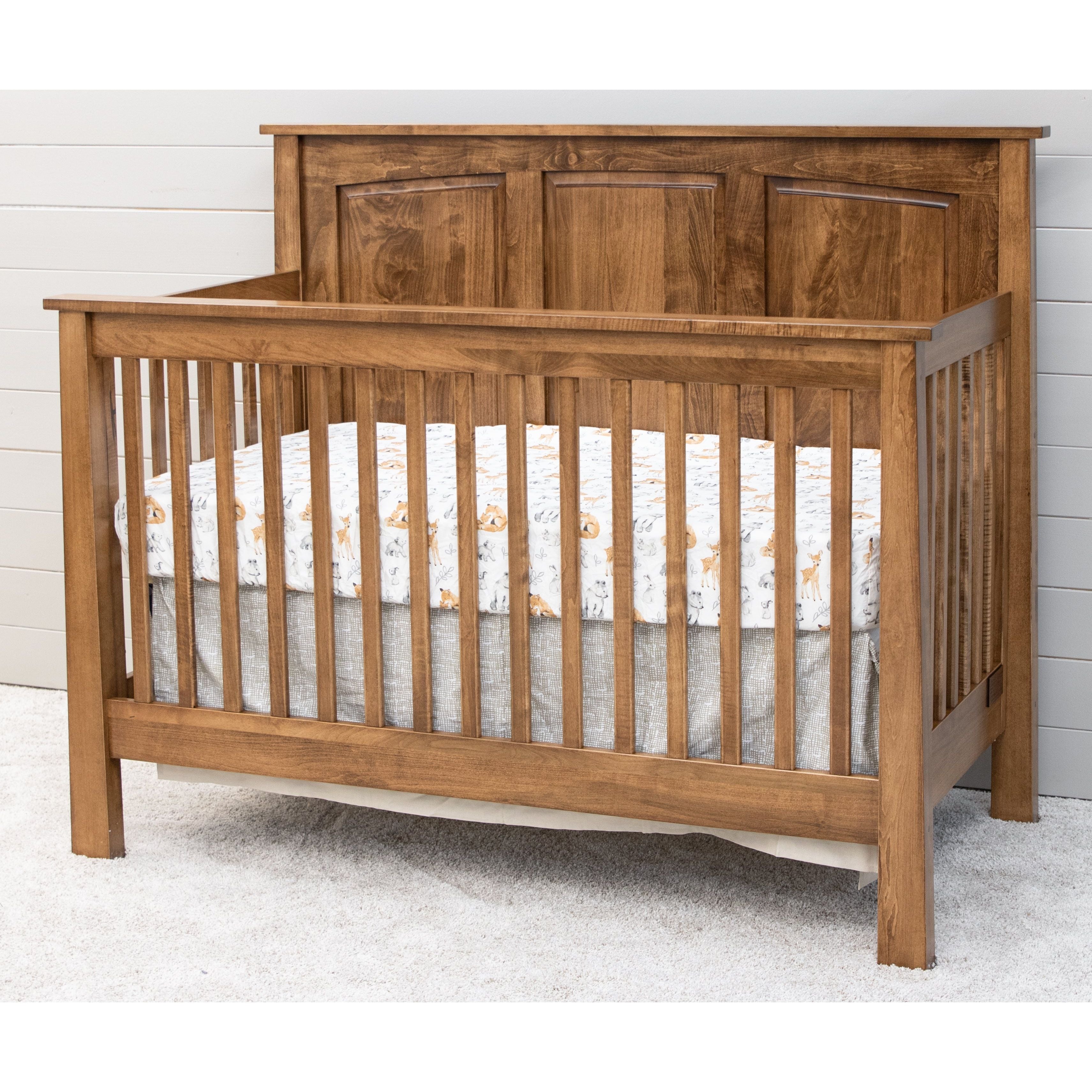 Shaker Panel Maple Wood Convertible Crib | HC