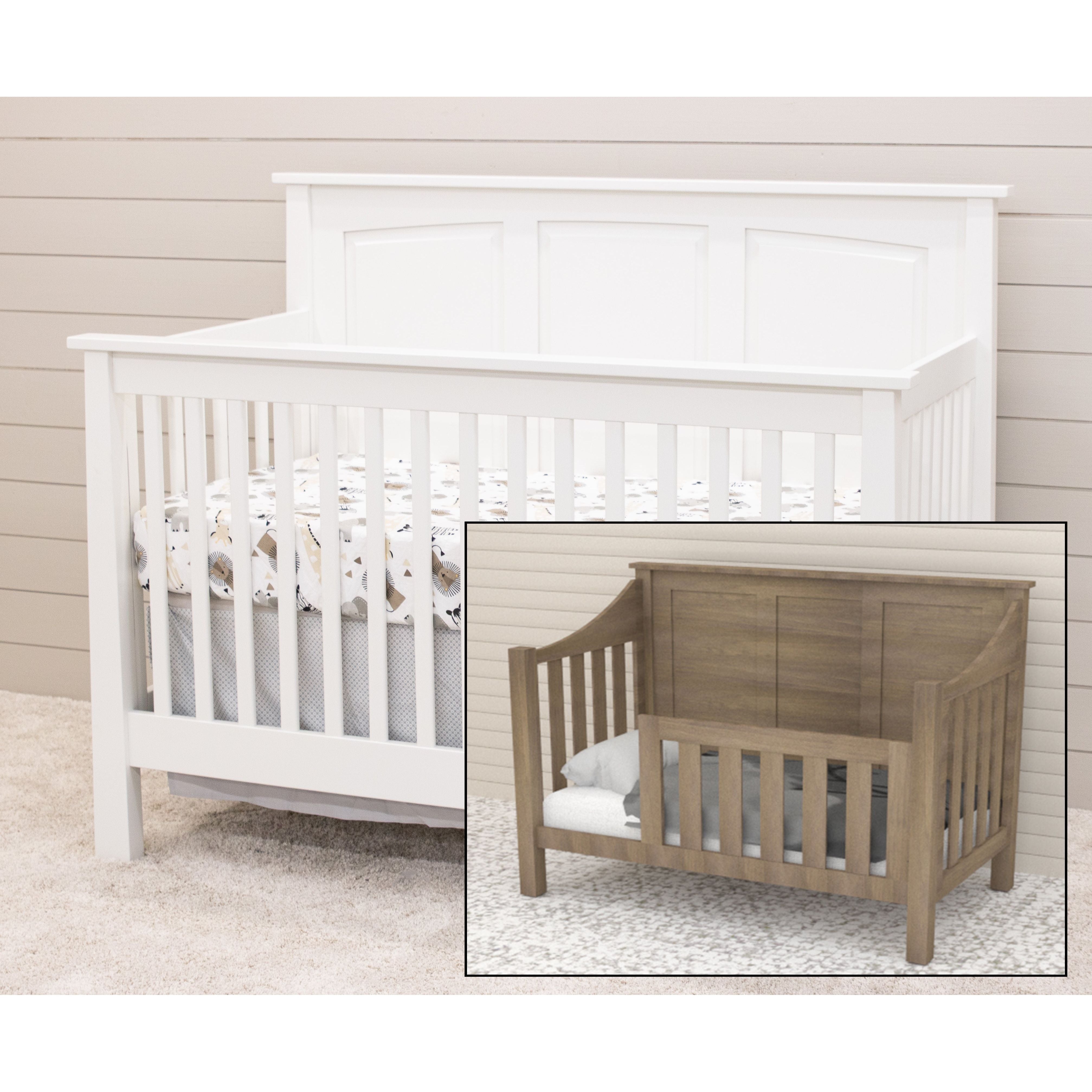 Shaker Panel Maple Wood Convertible Crib | DW