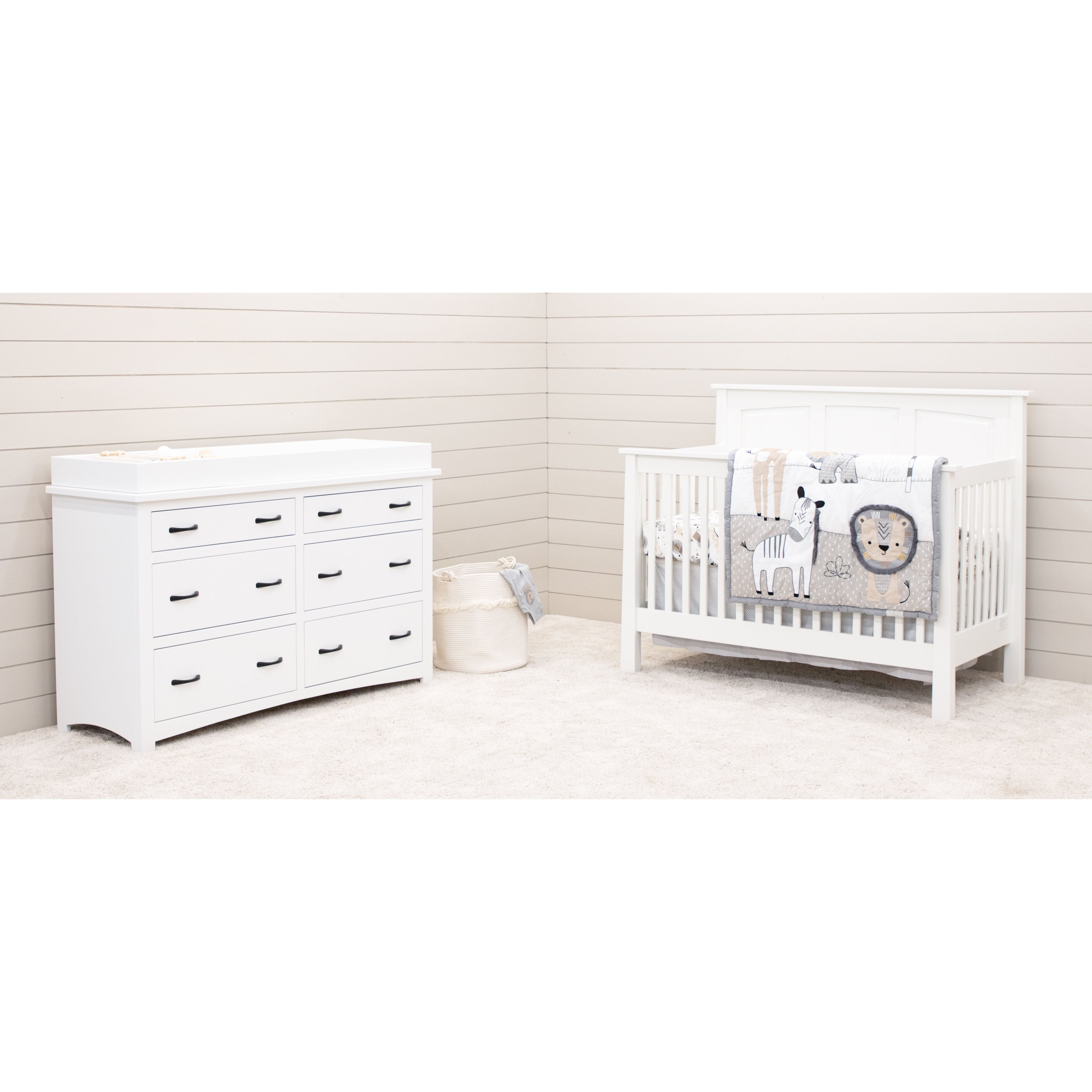 Weston White 6-Drawer Nursery Dresser with Changing Topper | M-DW