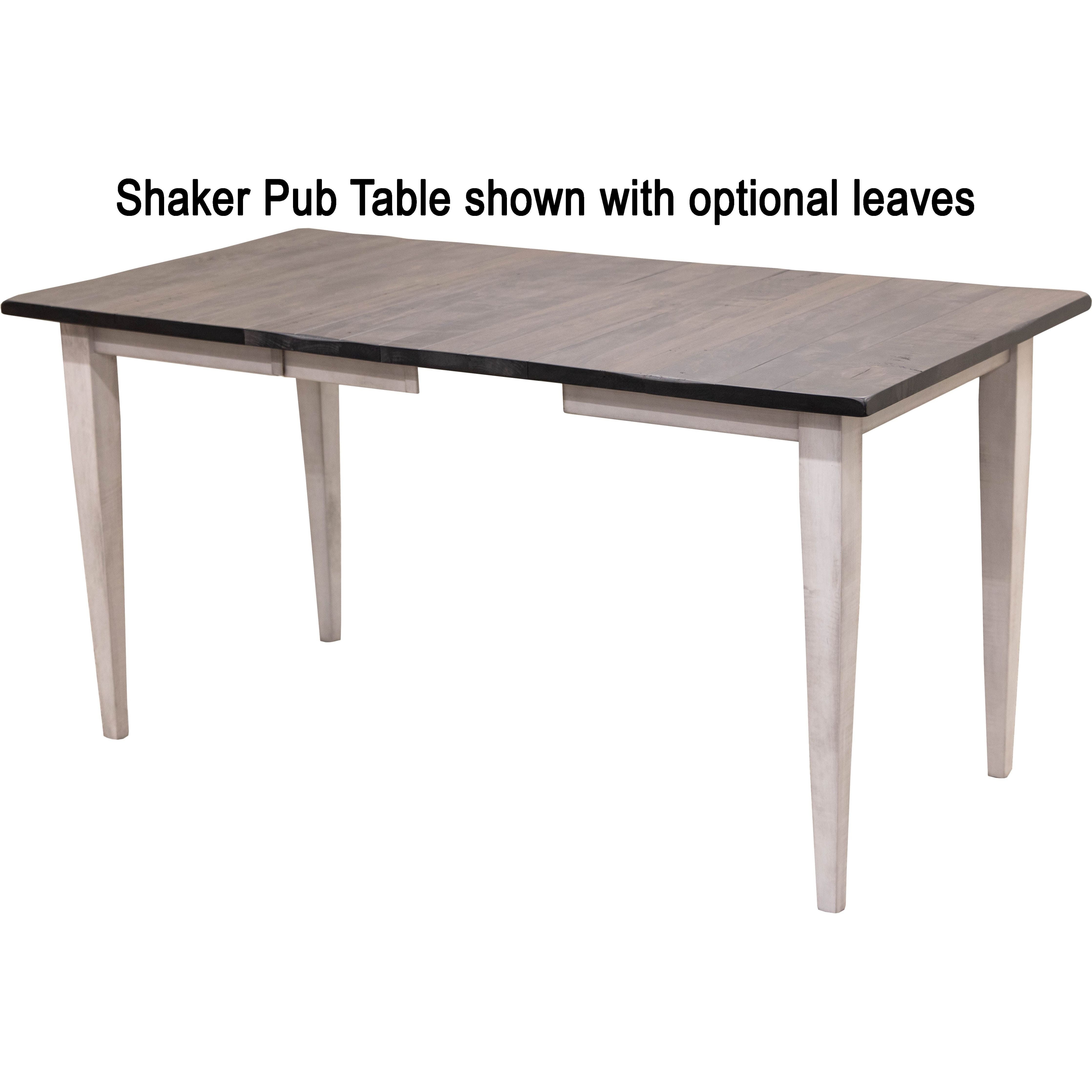 Camden Shaker Black & Wood Extending Pub Table | M-EB&E-MC