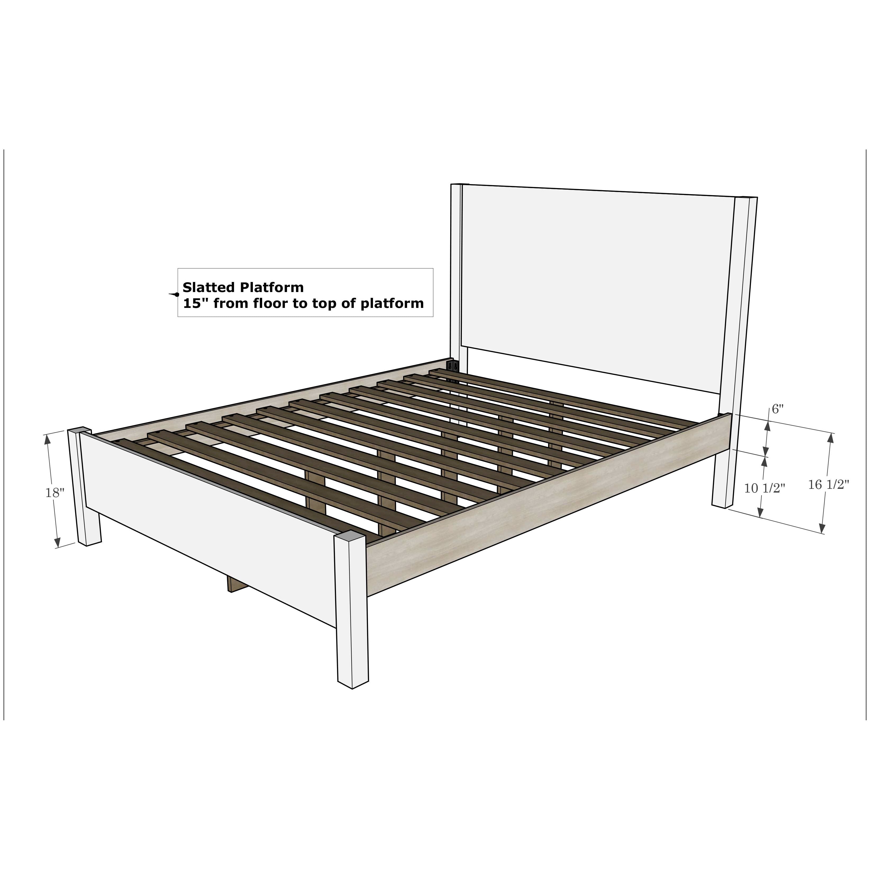 Denali Queen Quarter Sawn White Oak Wood Storage Platform Panel Bed | MC