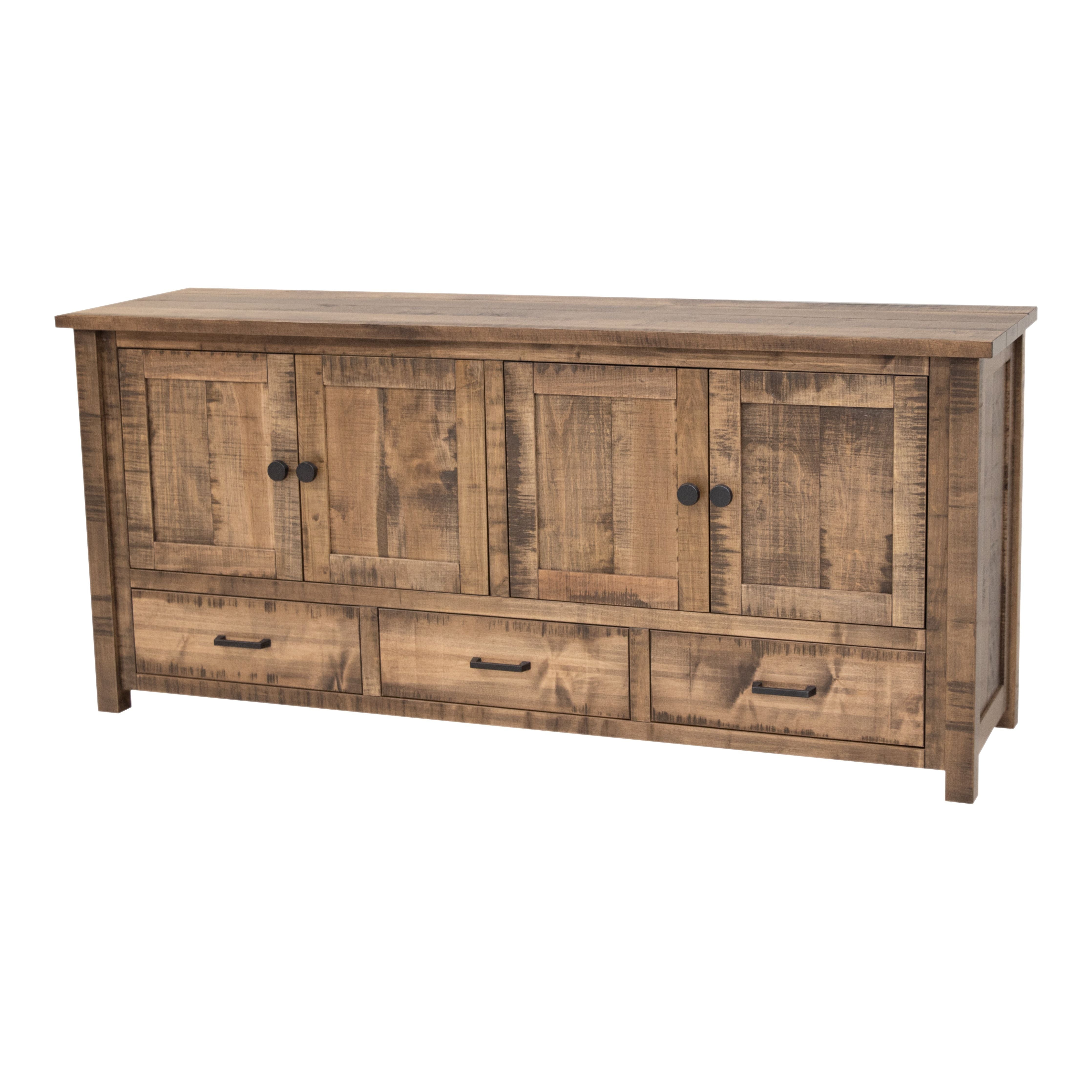 Arcadia 72" Maple Wood 4-Door TV Console | CO