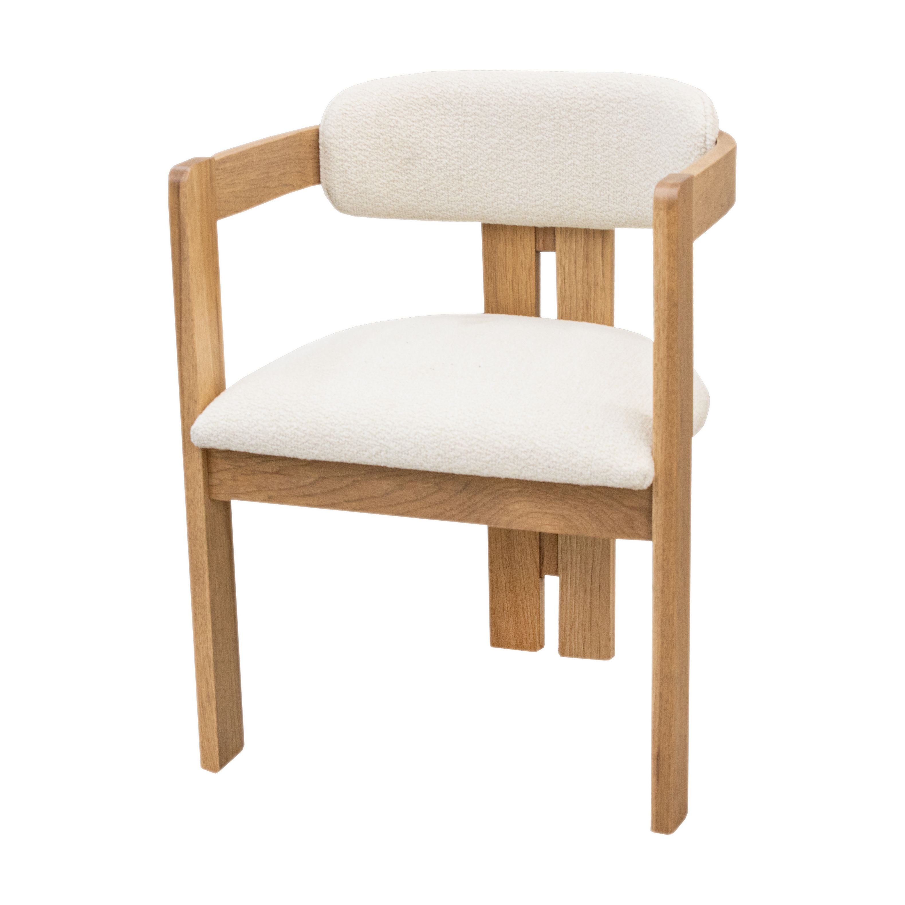 Tulsa Hickory Wood Mid Century Dining Chair with Fabric Back & Seat
