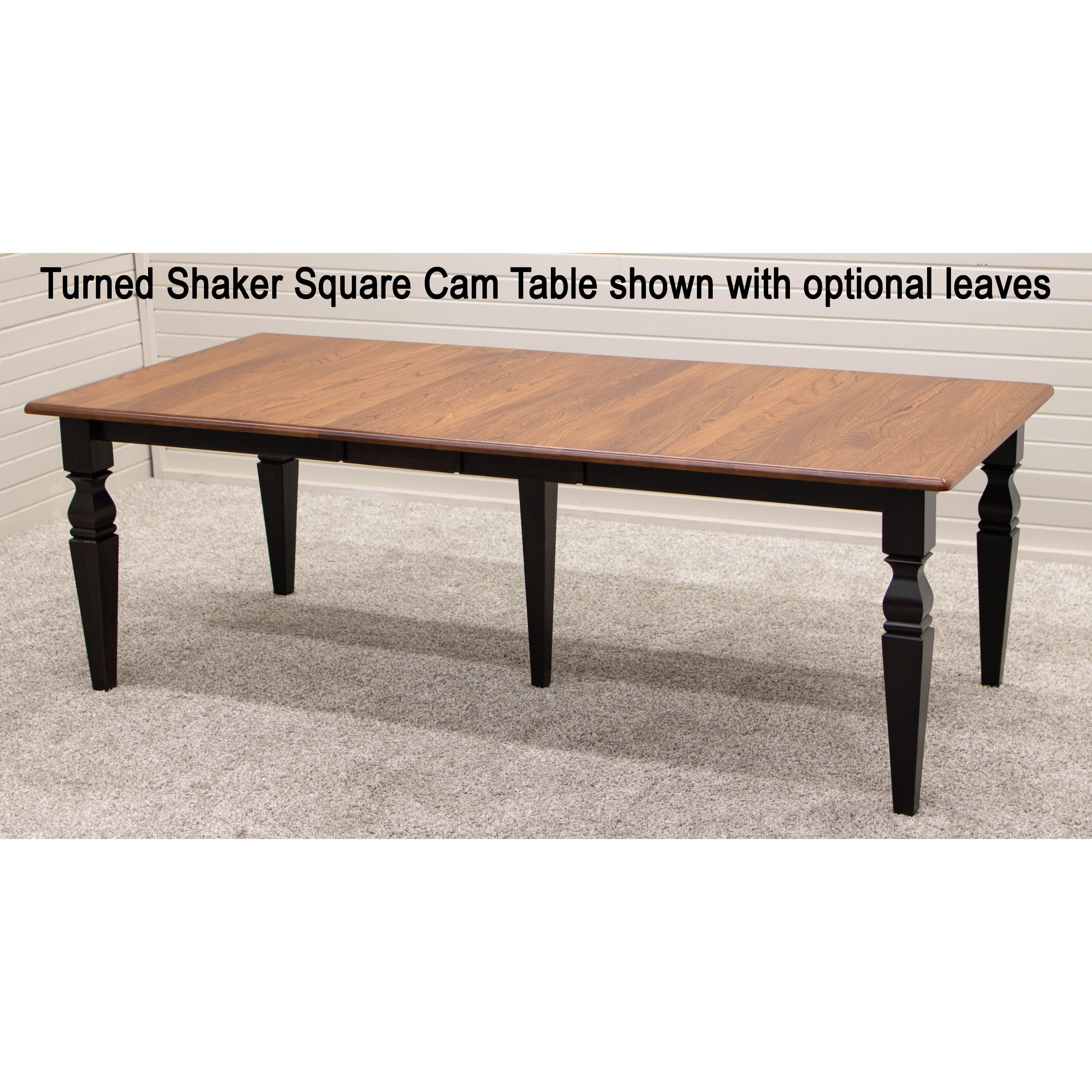 Turned Shaker Cam Extending Dining Table