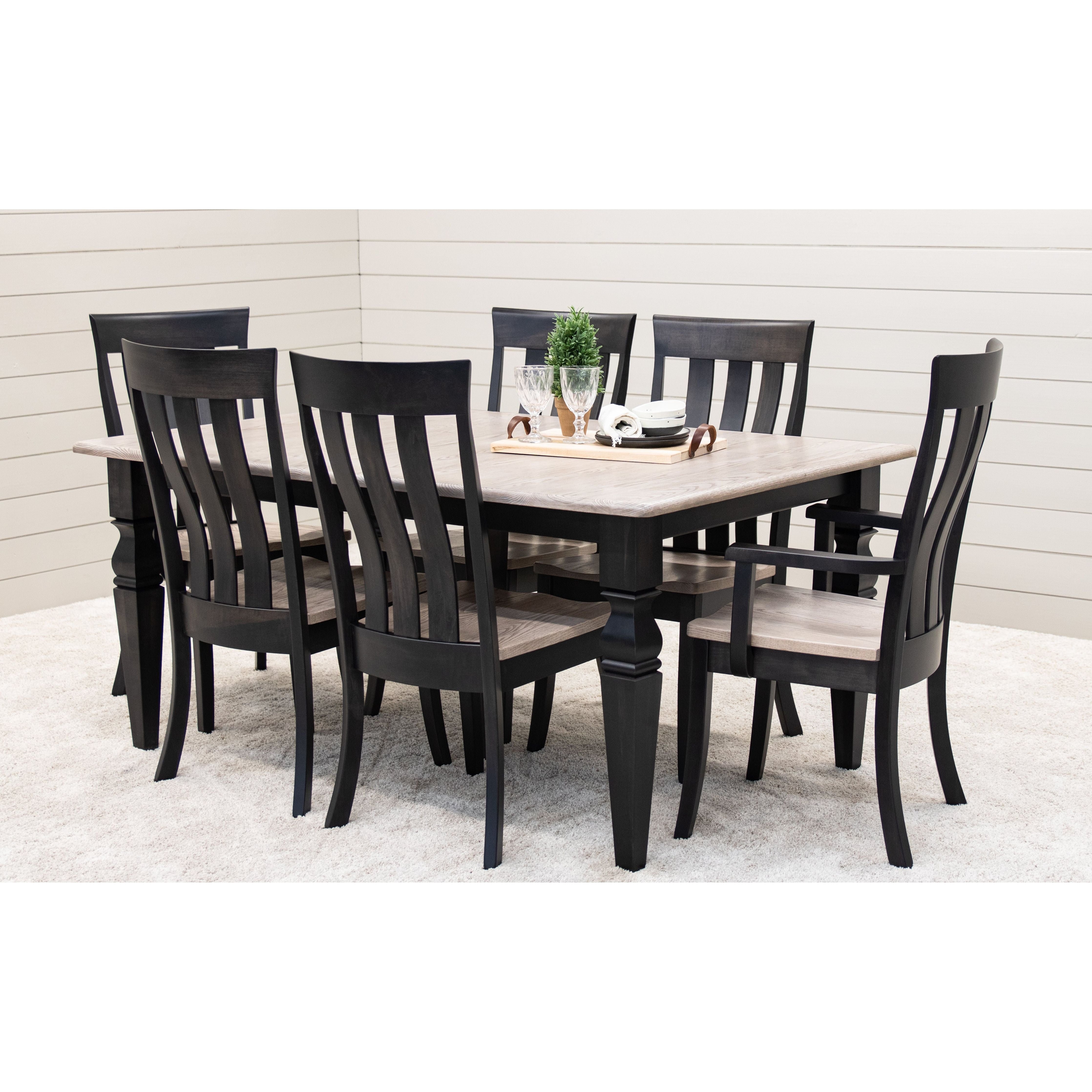 Curlew Black & Wood Amish Side Dining Chair | M-DK&O-SS