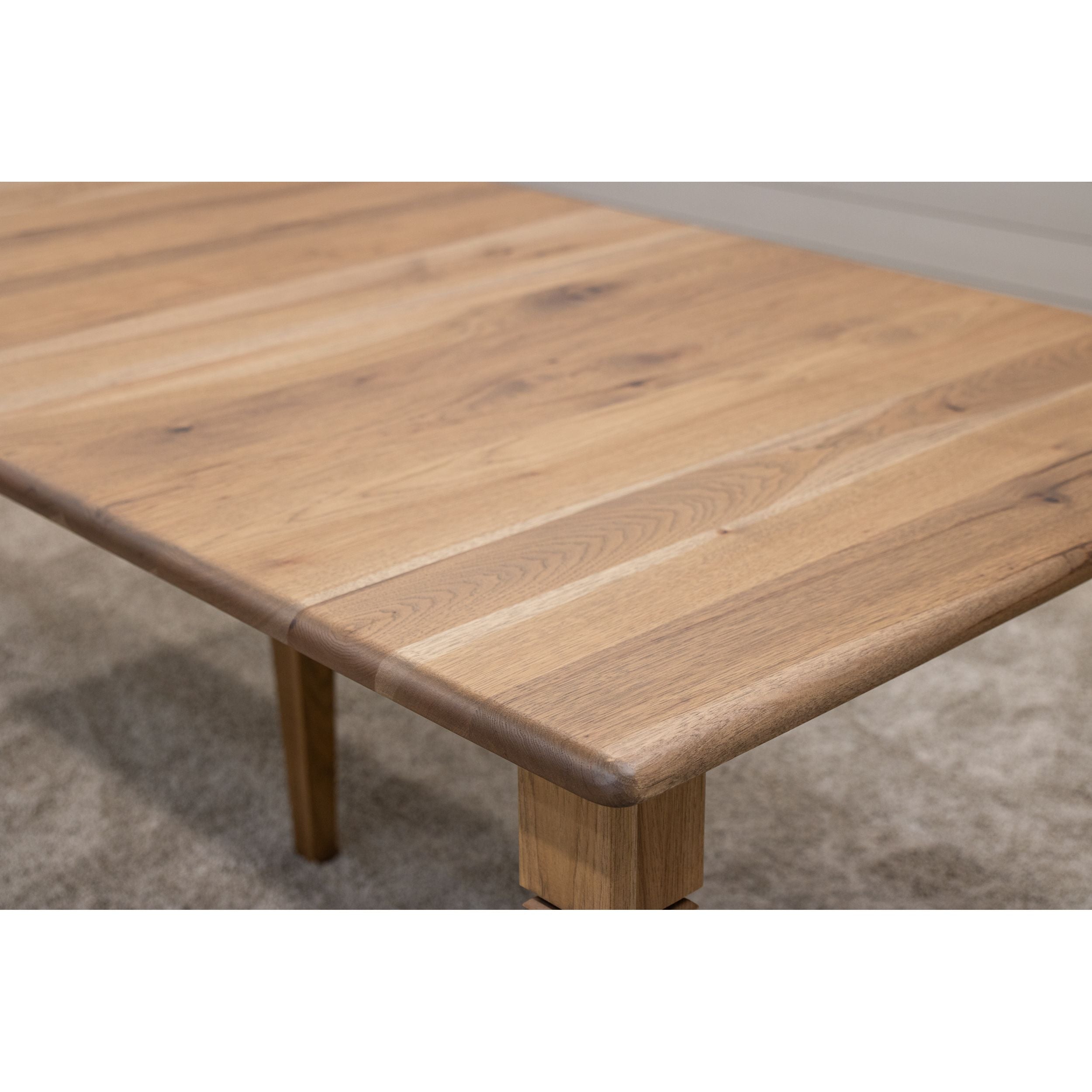 Classic Turned Cam Leg Hickory Wood Extending Dining Table | WB