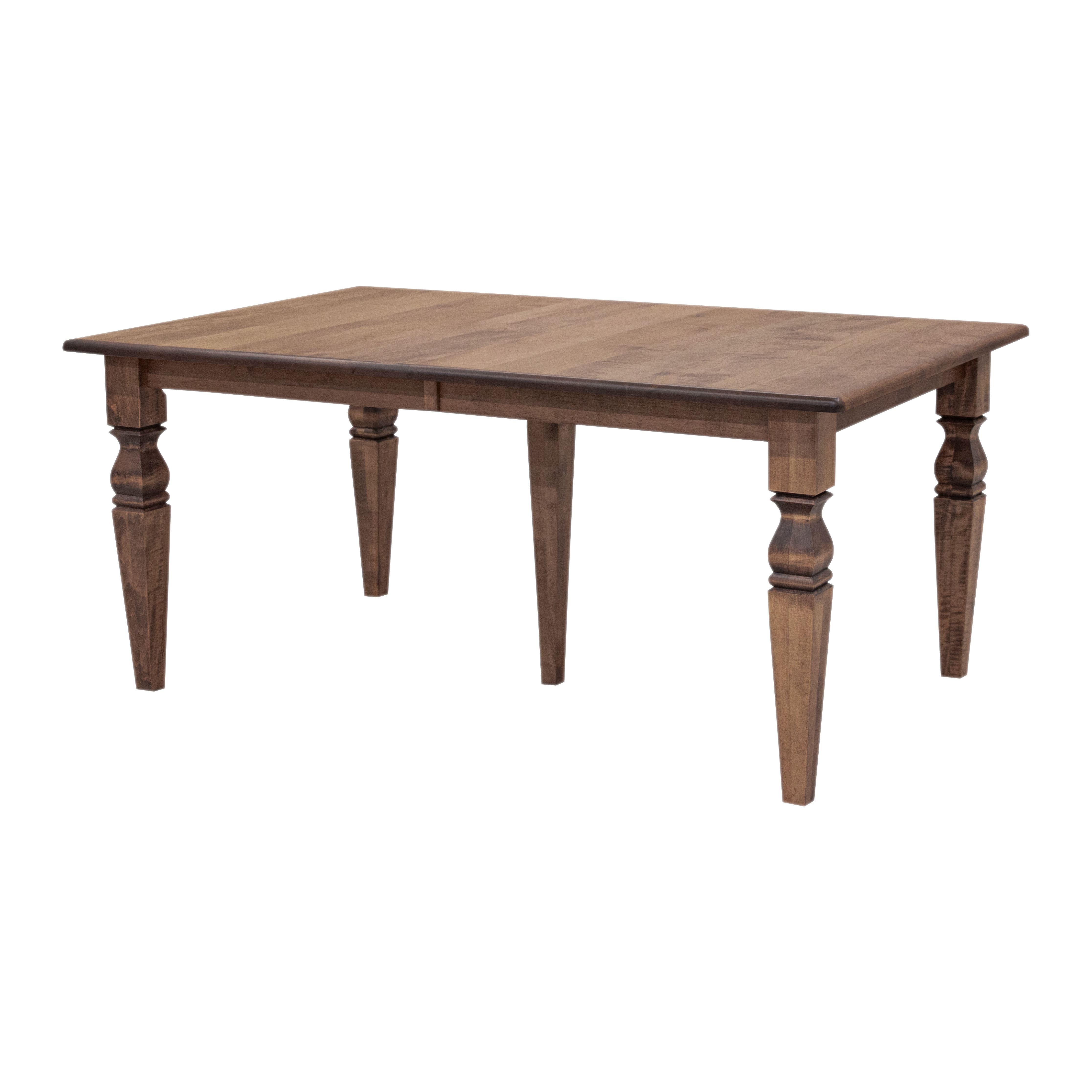 Classic Turned Cam Leg Maple Wood Extending Dining Table | CO