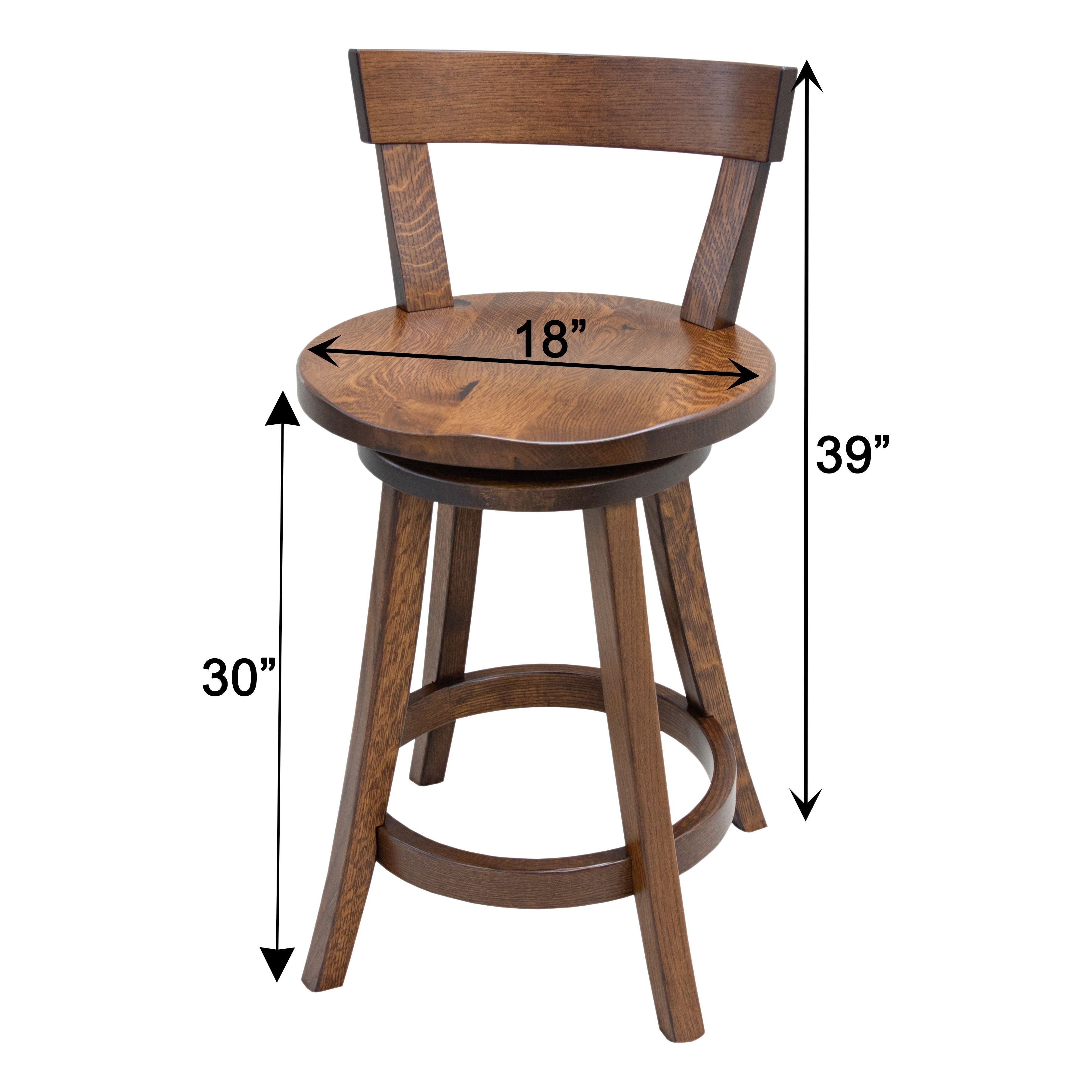Turnstone 24" White & Wood Swivel Bar Stool | O-CS&RWO-CO