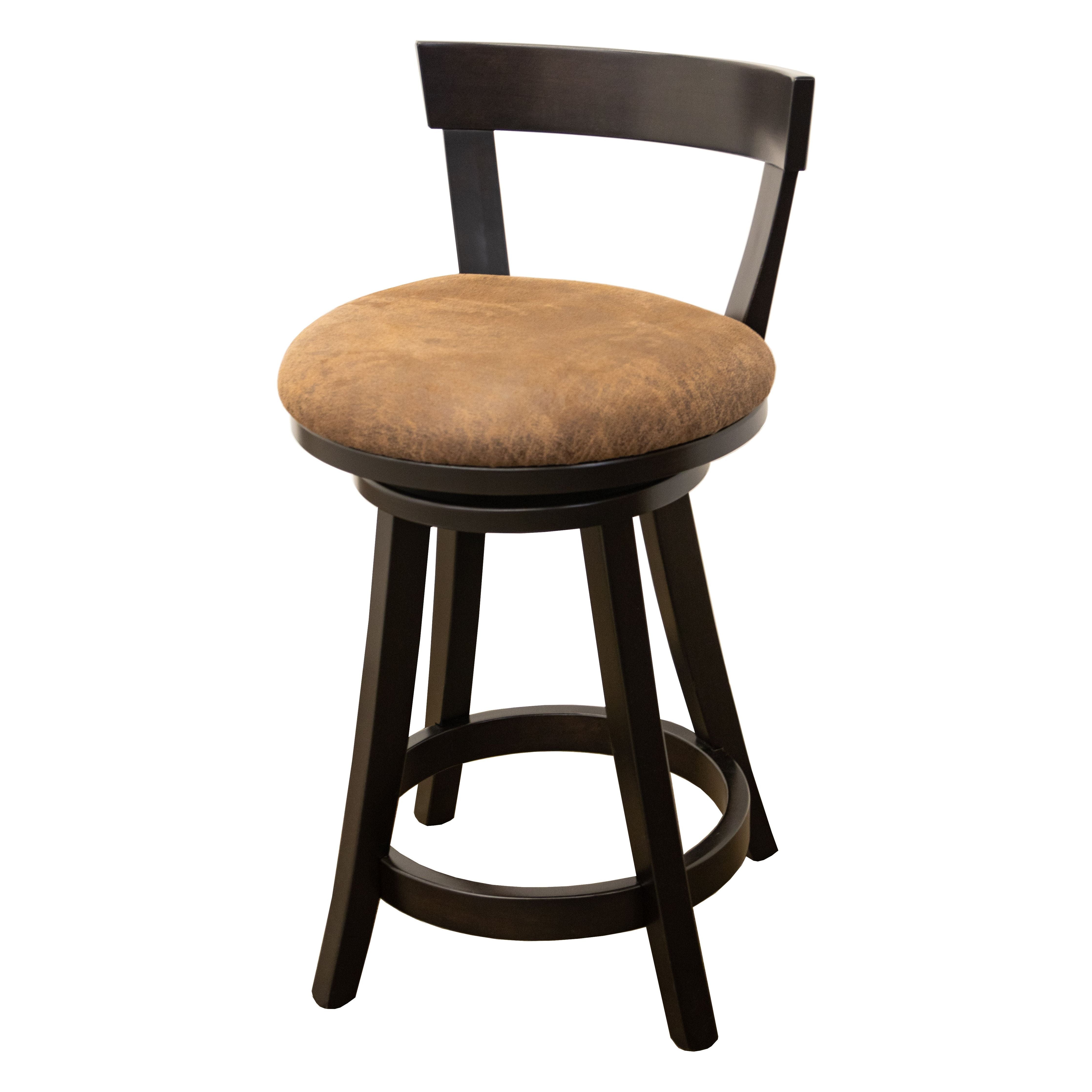 Turnstone 24" Maple Wood Swivel Bar Stool with Fabric Seat | EB
