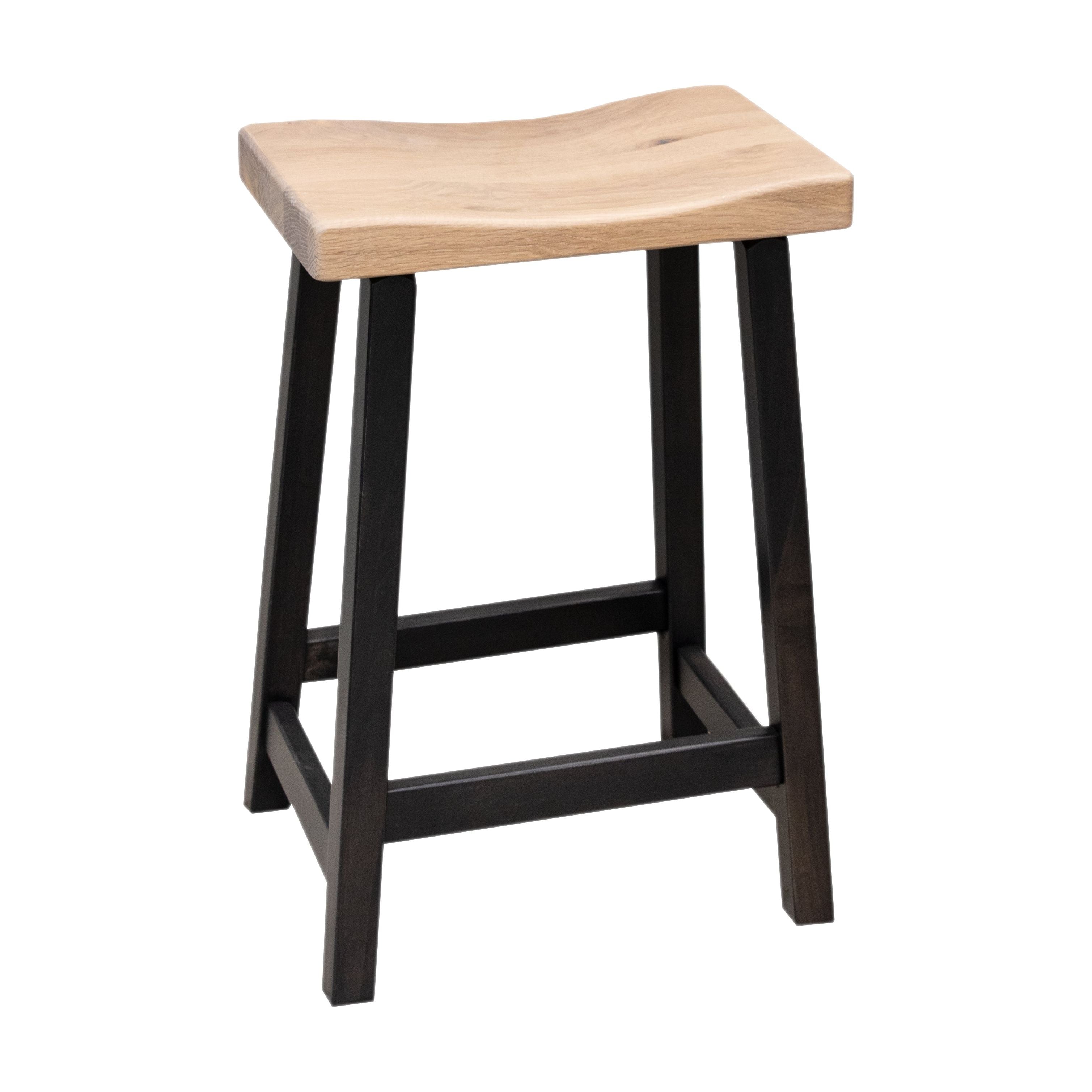 Urban 24" Black & Wood Bar Stool | M-DK&RWO-SW