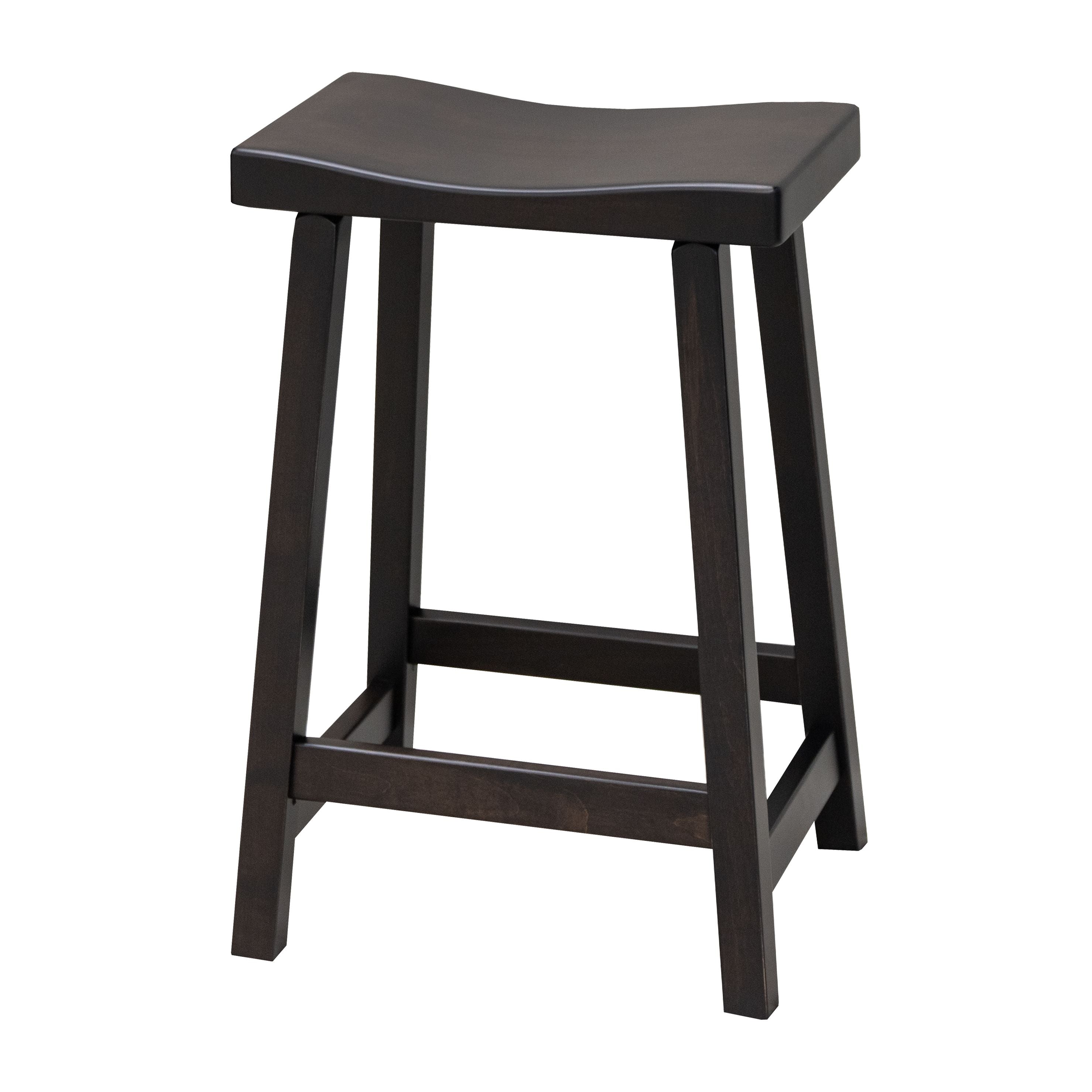 Urban 24" Black Maple Wood Bar Stool | EB