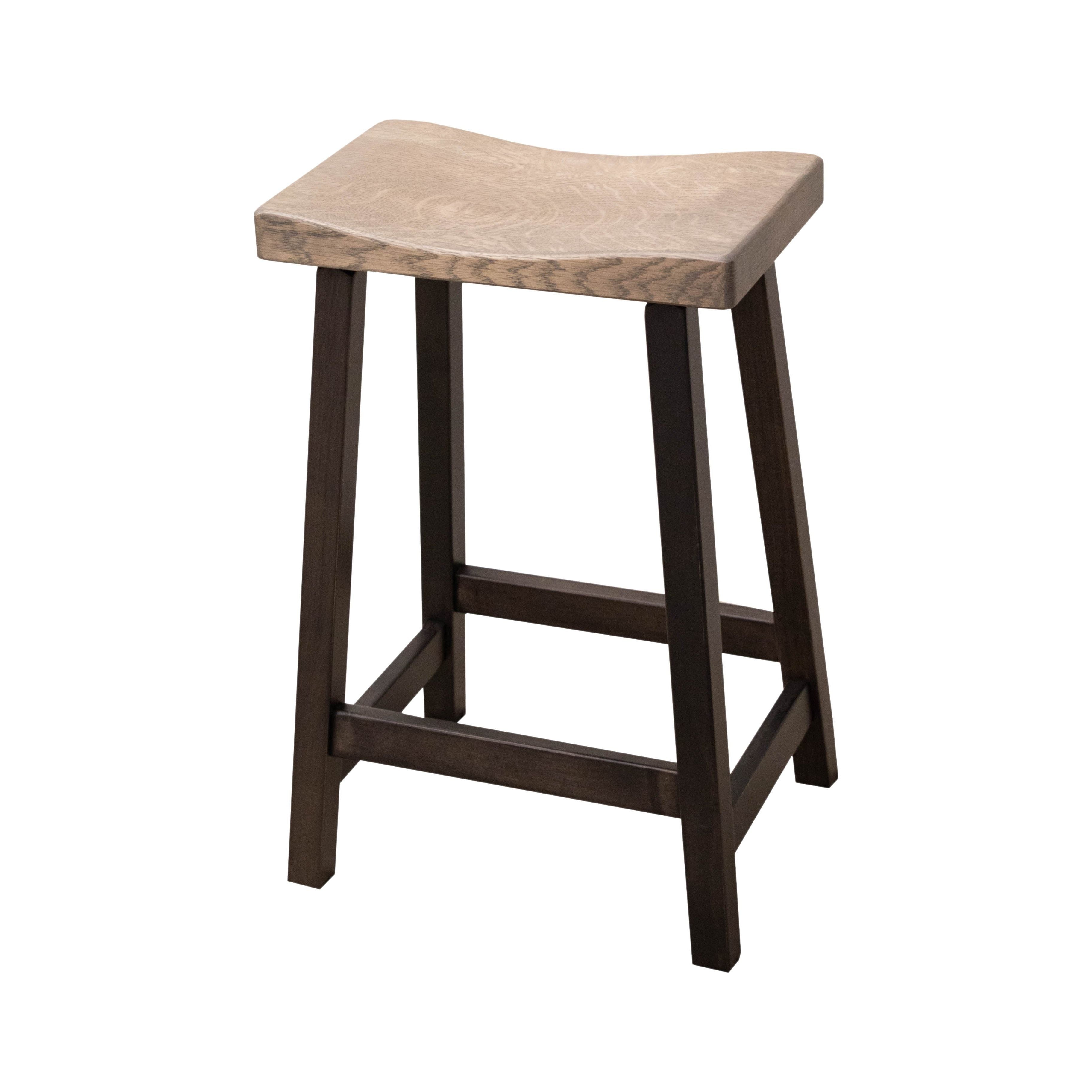 Urban 24" Black & Wood Bar Stool | M-DK&RWO-GRB