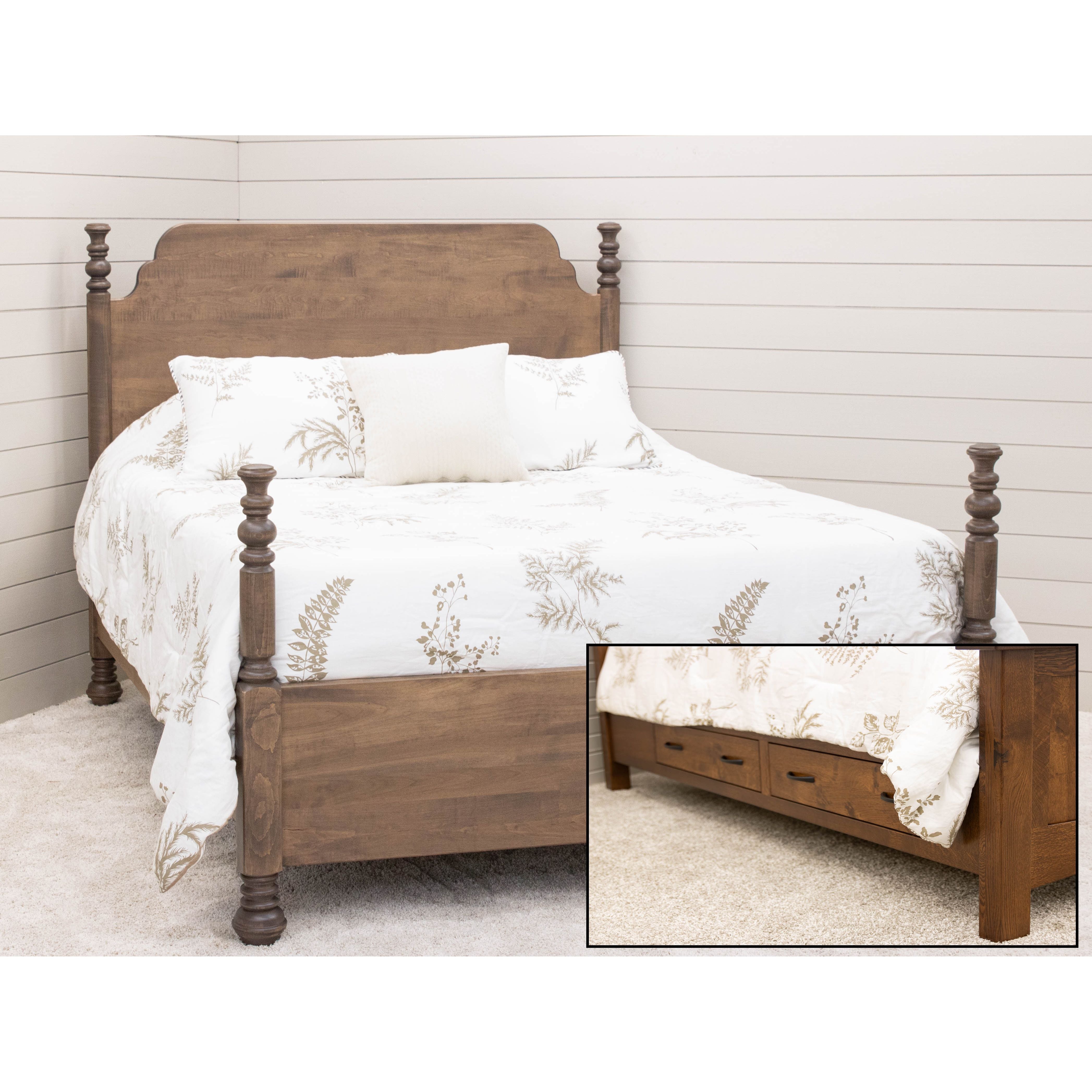 Augustine California King Maple Wood Four Poster Bed | CO