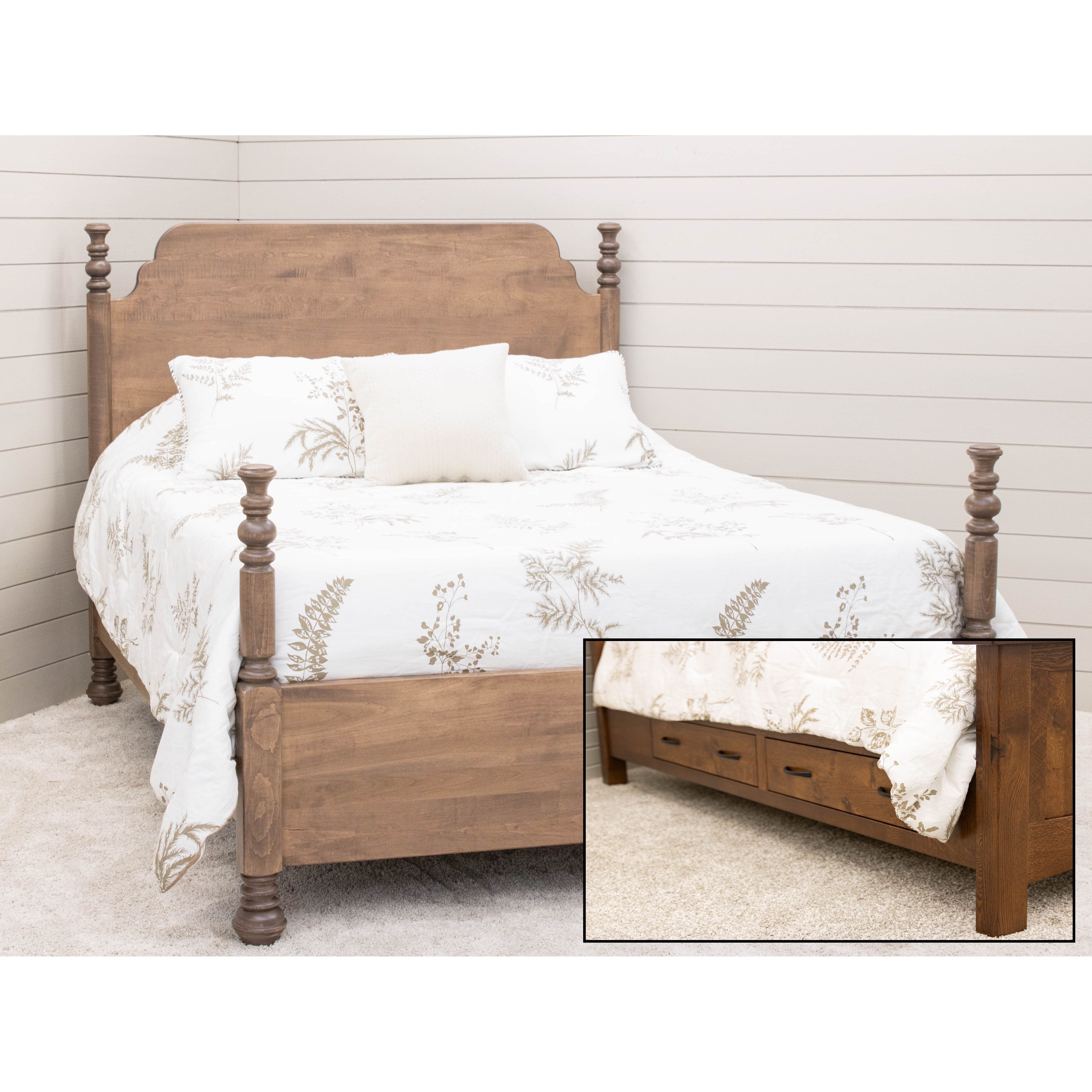 Augustine King Maple Wood Four Poster Bed | WB