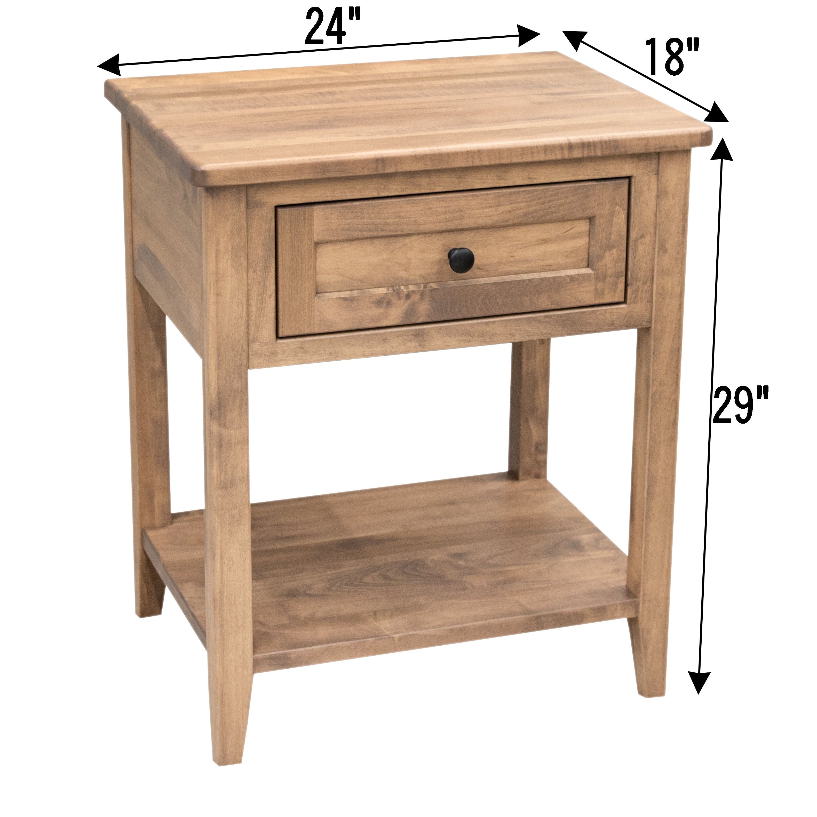 Washington 1-Drawer, Open Nightstand