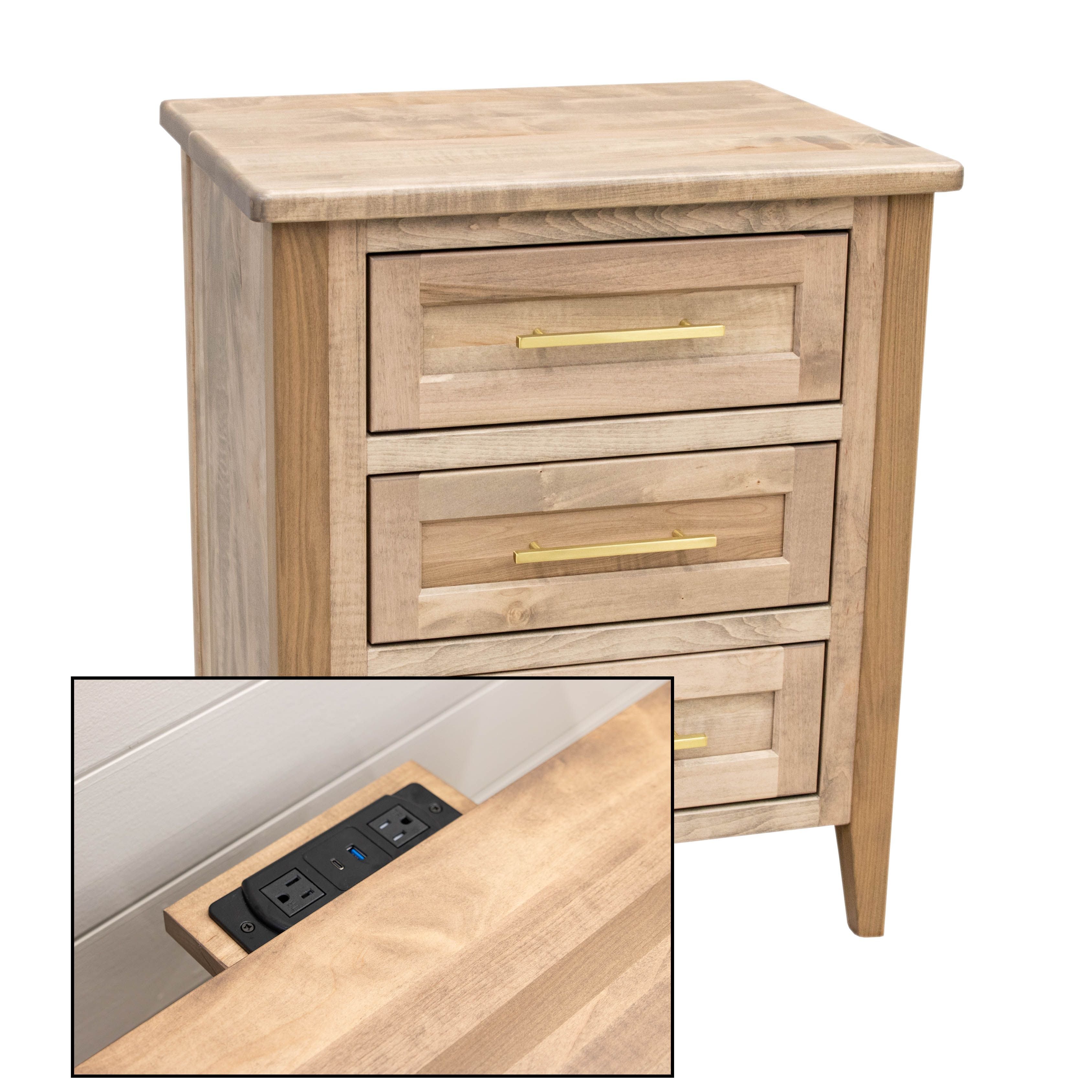 Washington 3-Drawer Nightstand