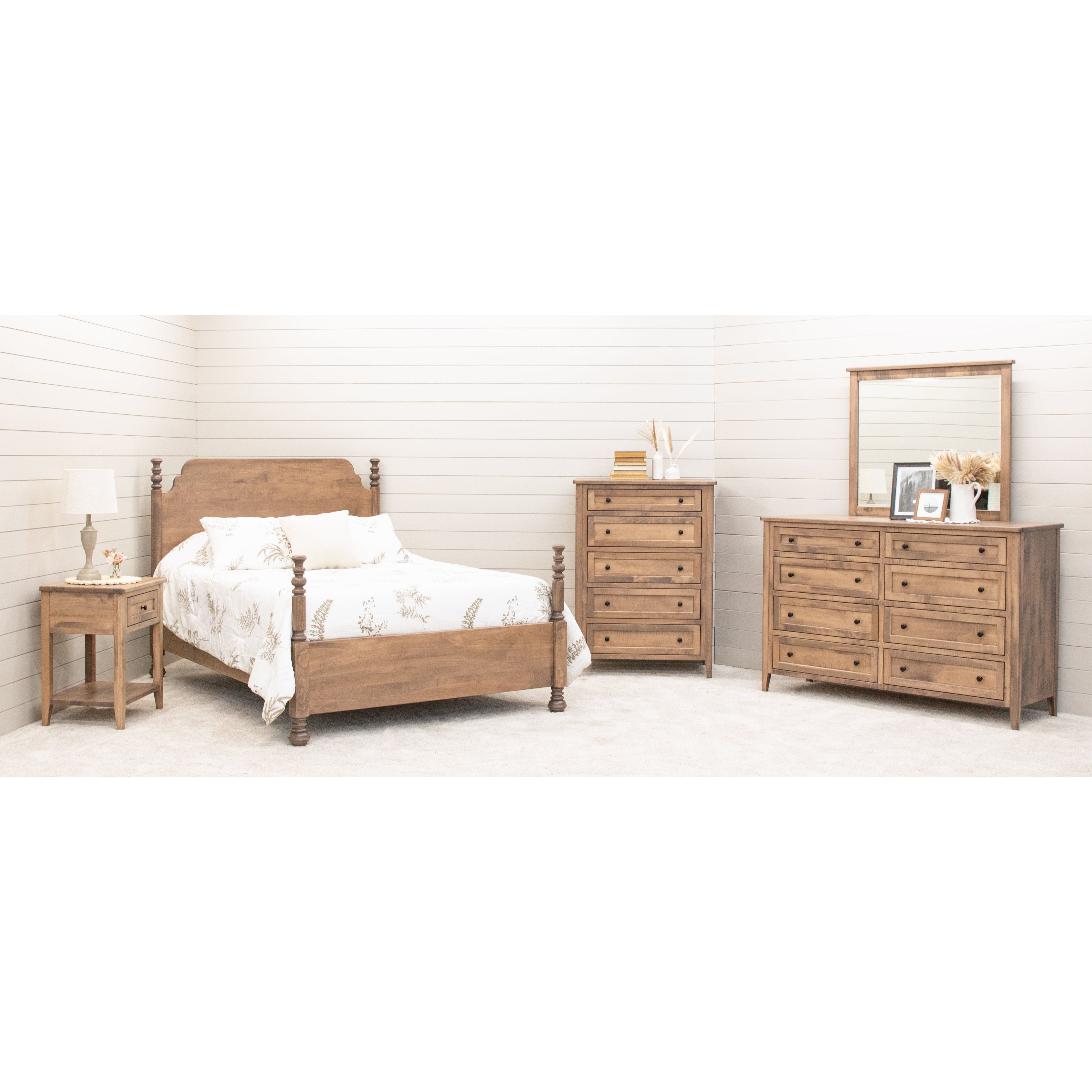 Washington 1-Drawer, Open Nightstand
