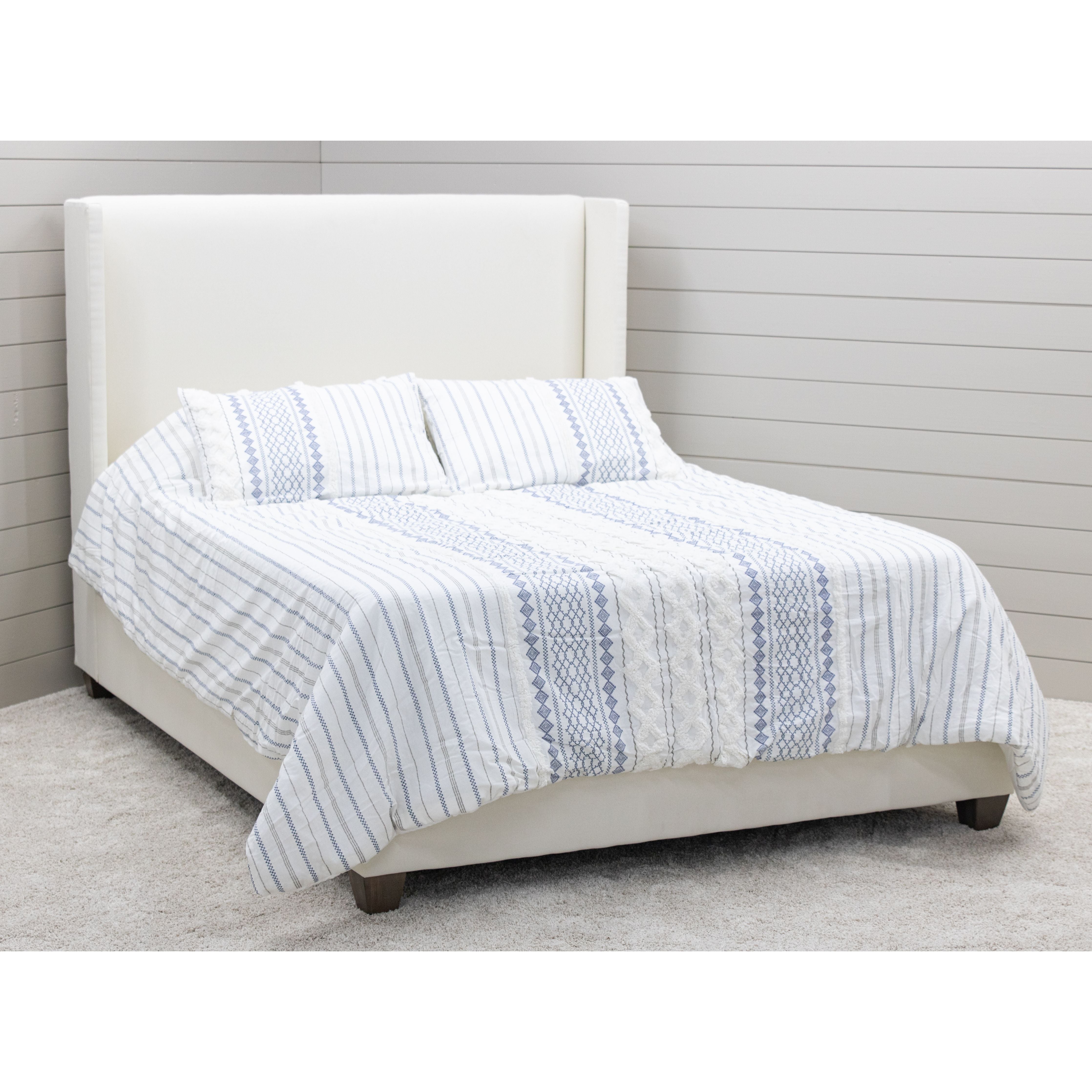 Katelyn King White Upholstered Bed | C22-12