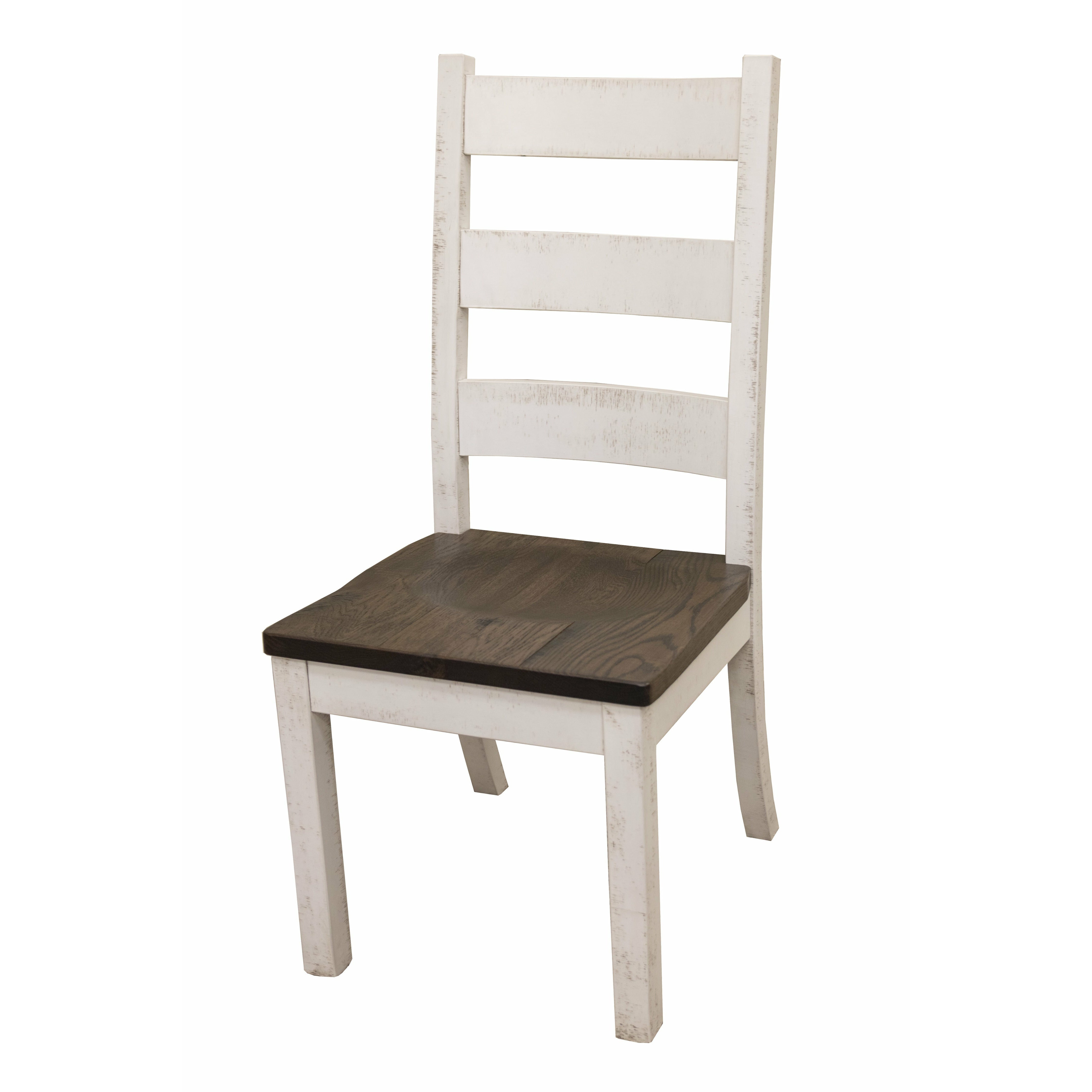 Western High Back White & Wood Side Dining Chair | M-GW&RWO-SB