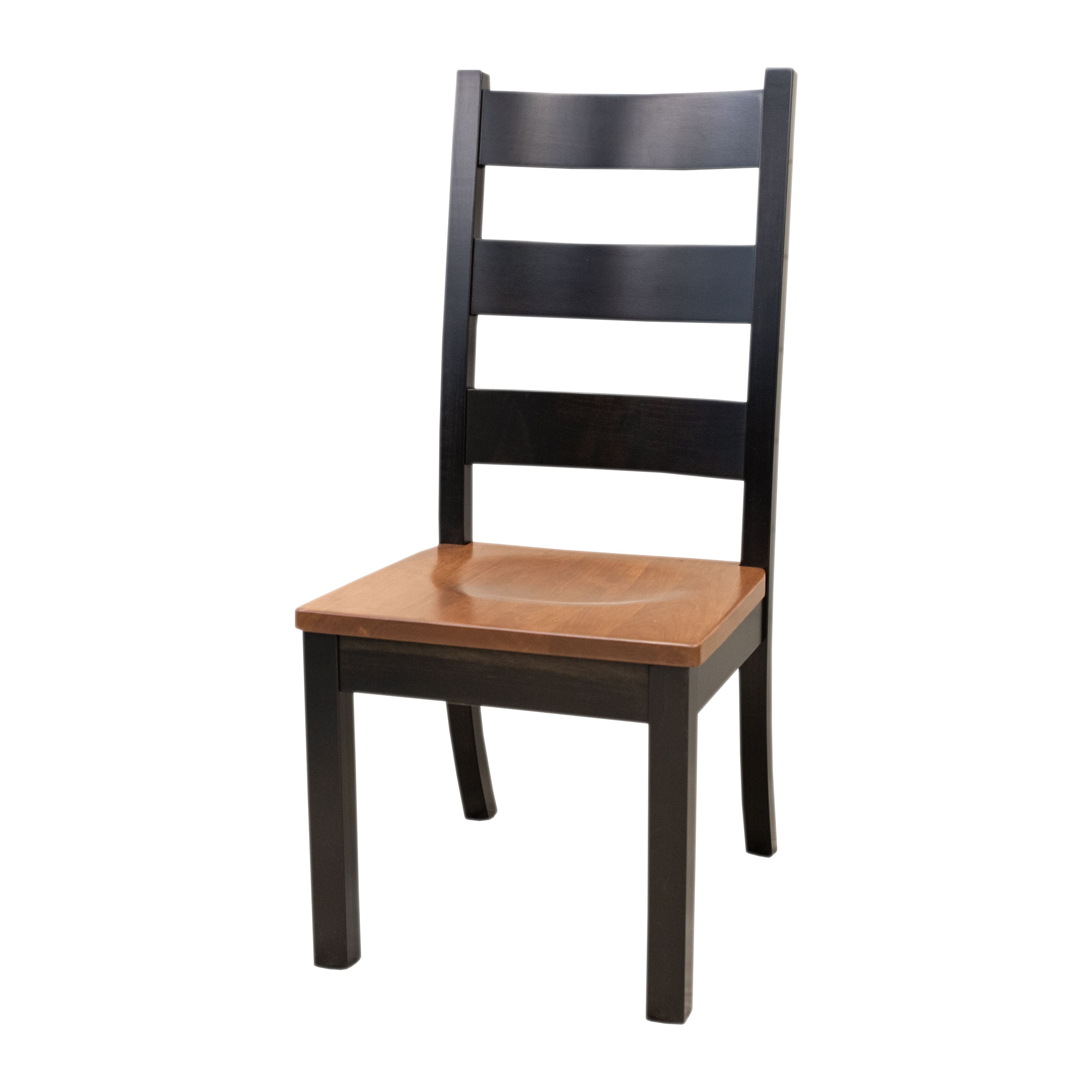 Western High Back Black & Cherry Wood Side Dining Chair | M-EB&C-MC
