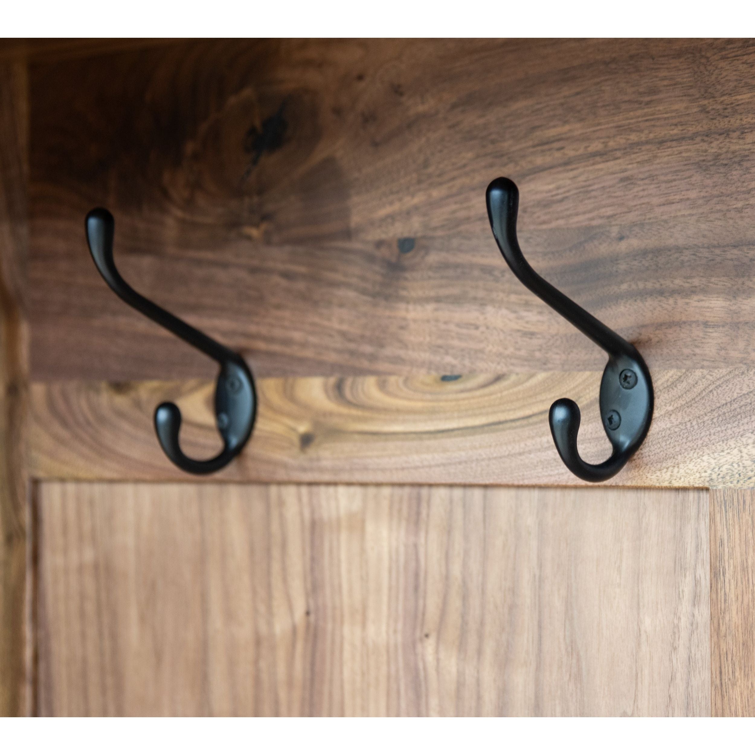 木製　ウッド　レトロ Weston Rustic Walnut Hall Tree Bench with Natural Finish