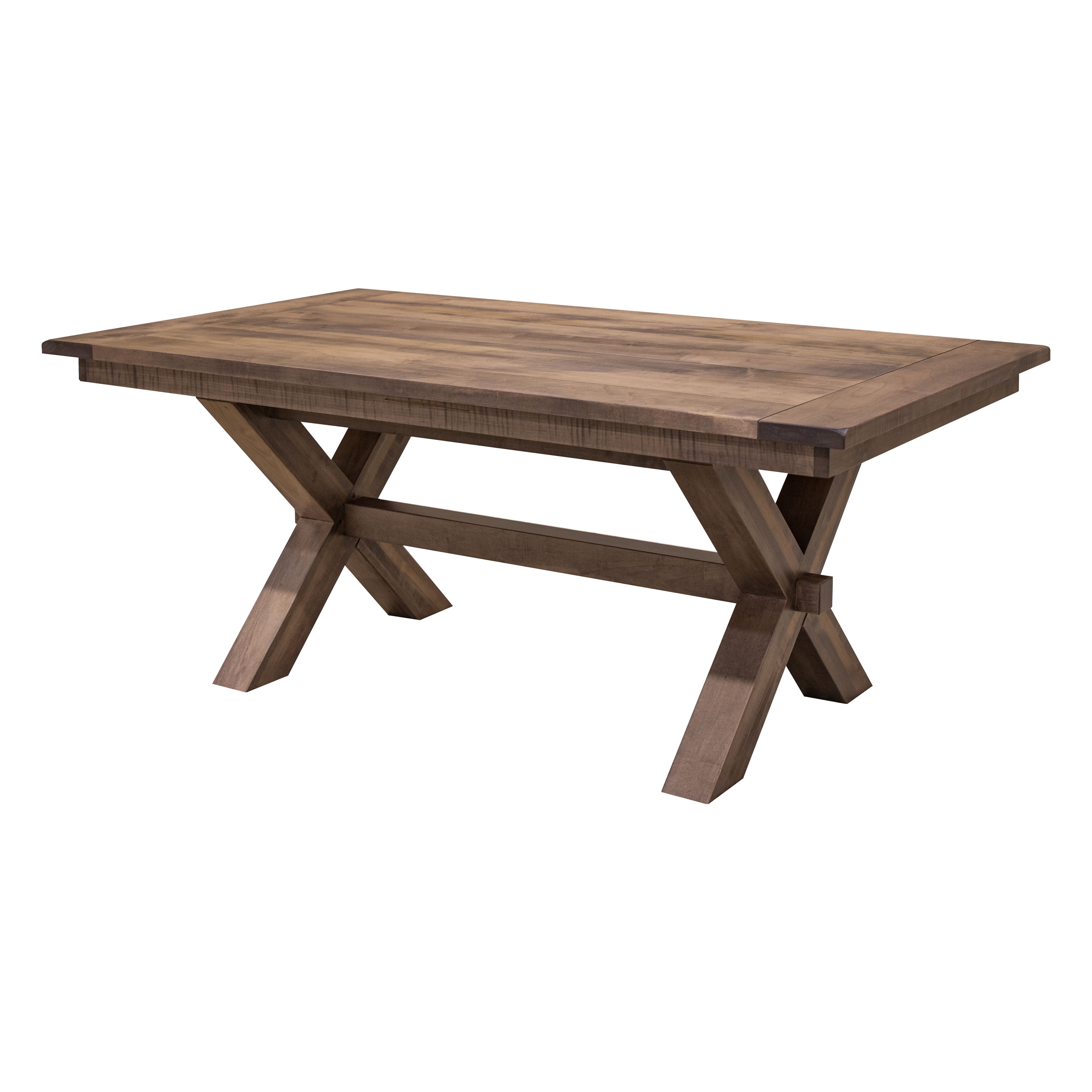 Wooden X Maple Wood Trestle Dining Table | CO