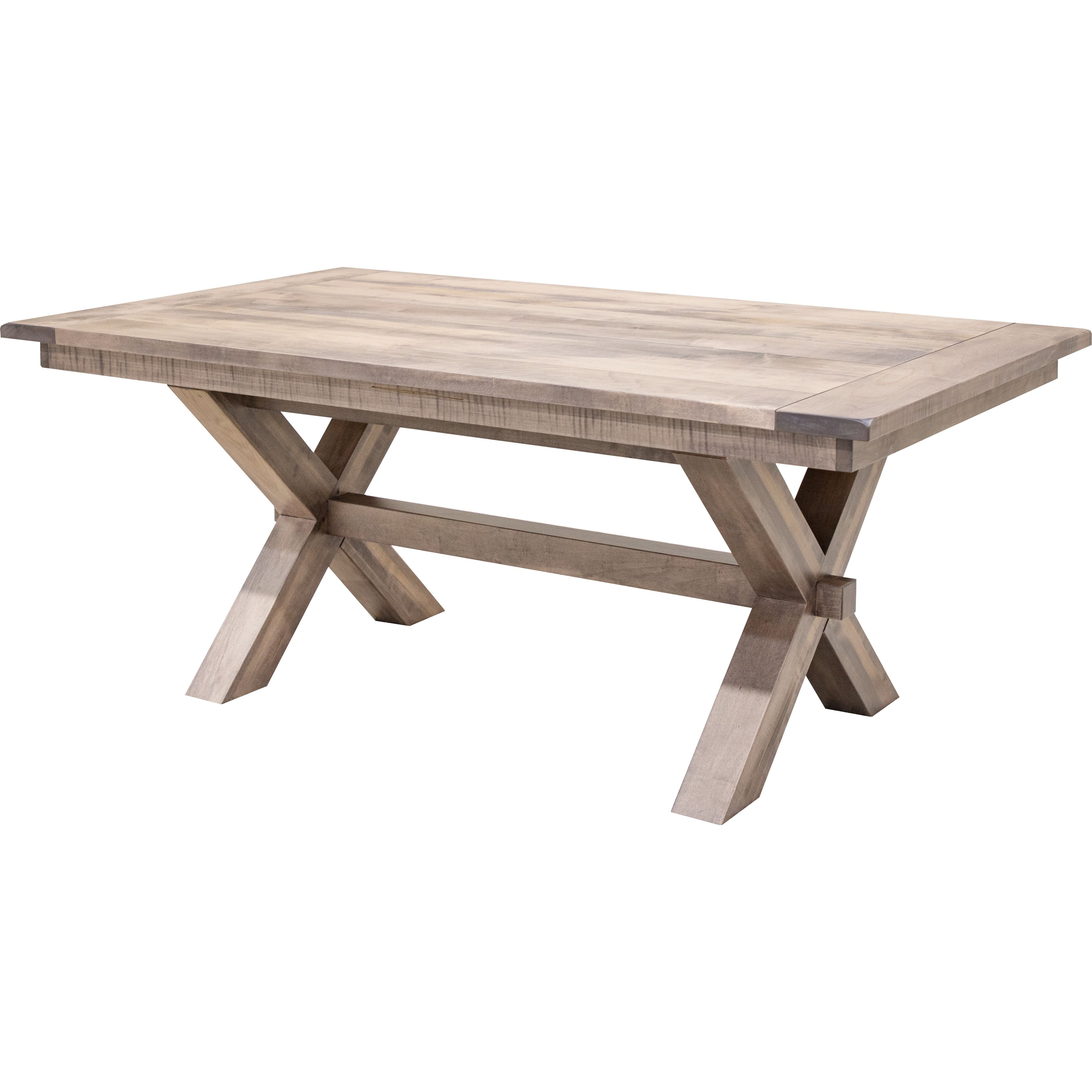 Wooden X Maple Wood Trestle Dining Table | DU
