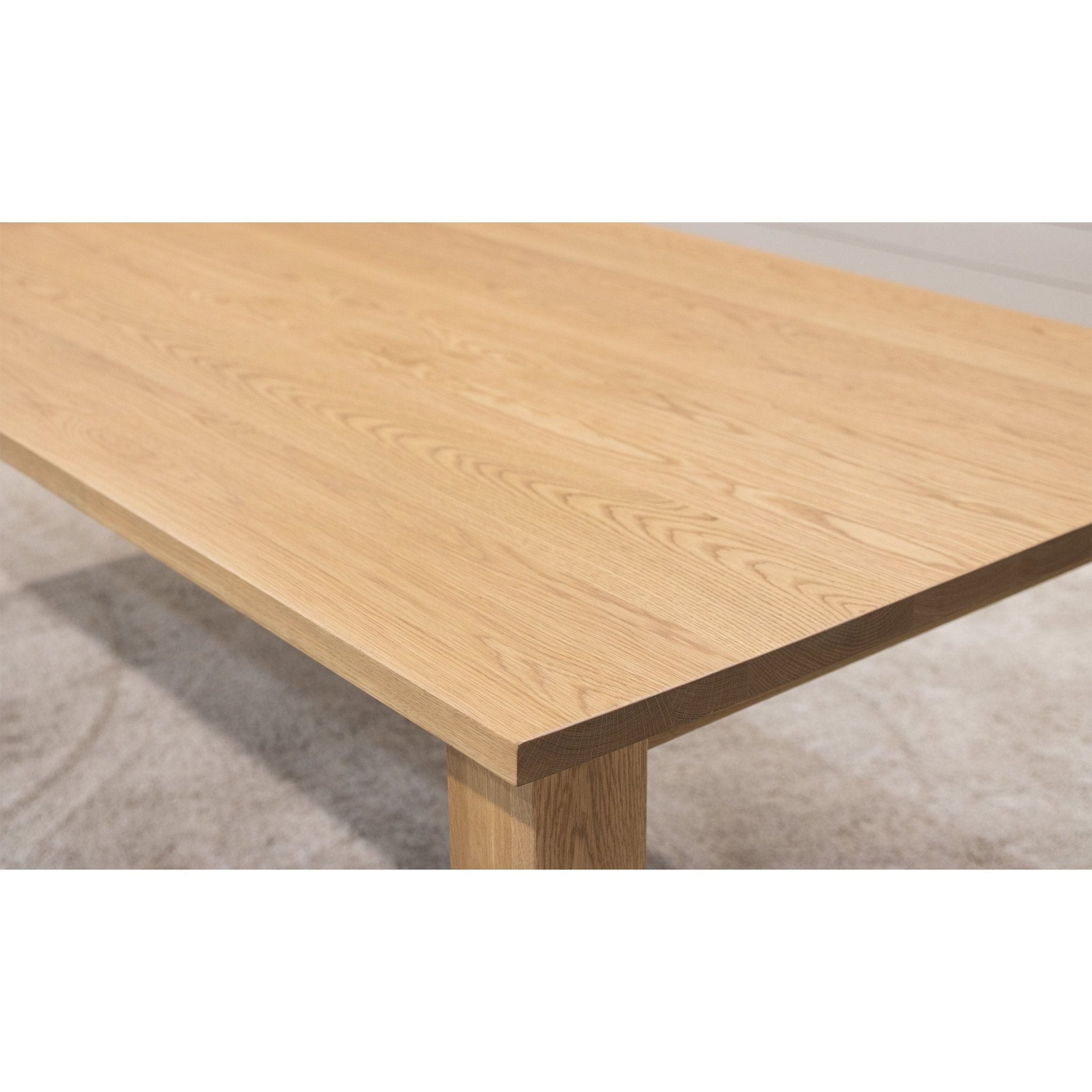 Parson Turned Leg White Oak Dining Set for 6-10 with Chairs