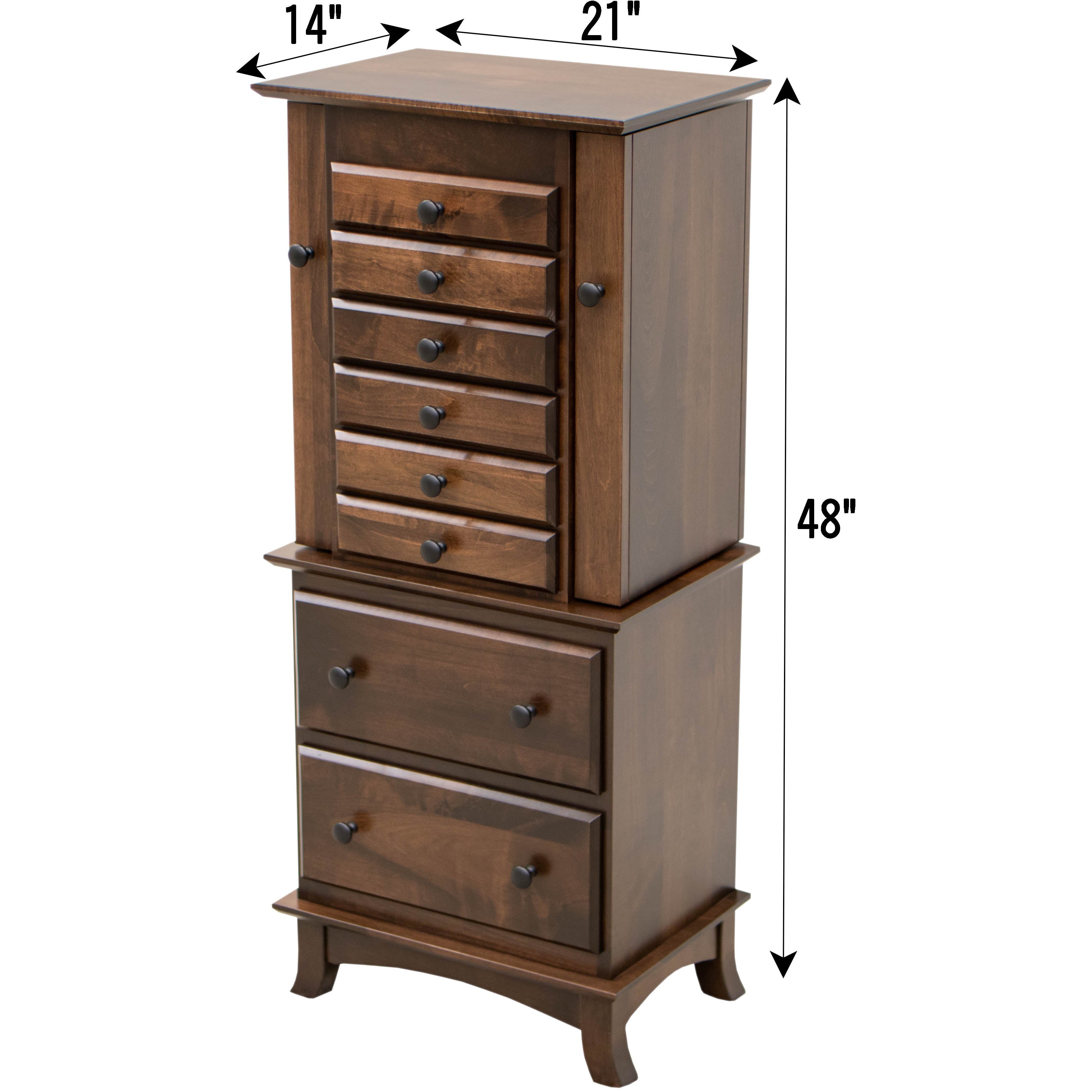 Split Shaker Jewelry Armoire