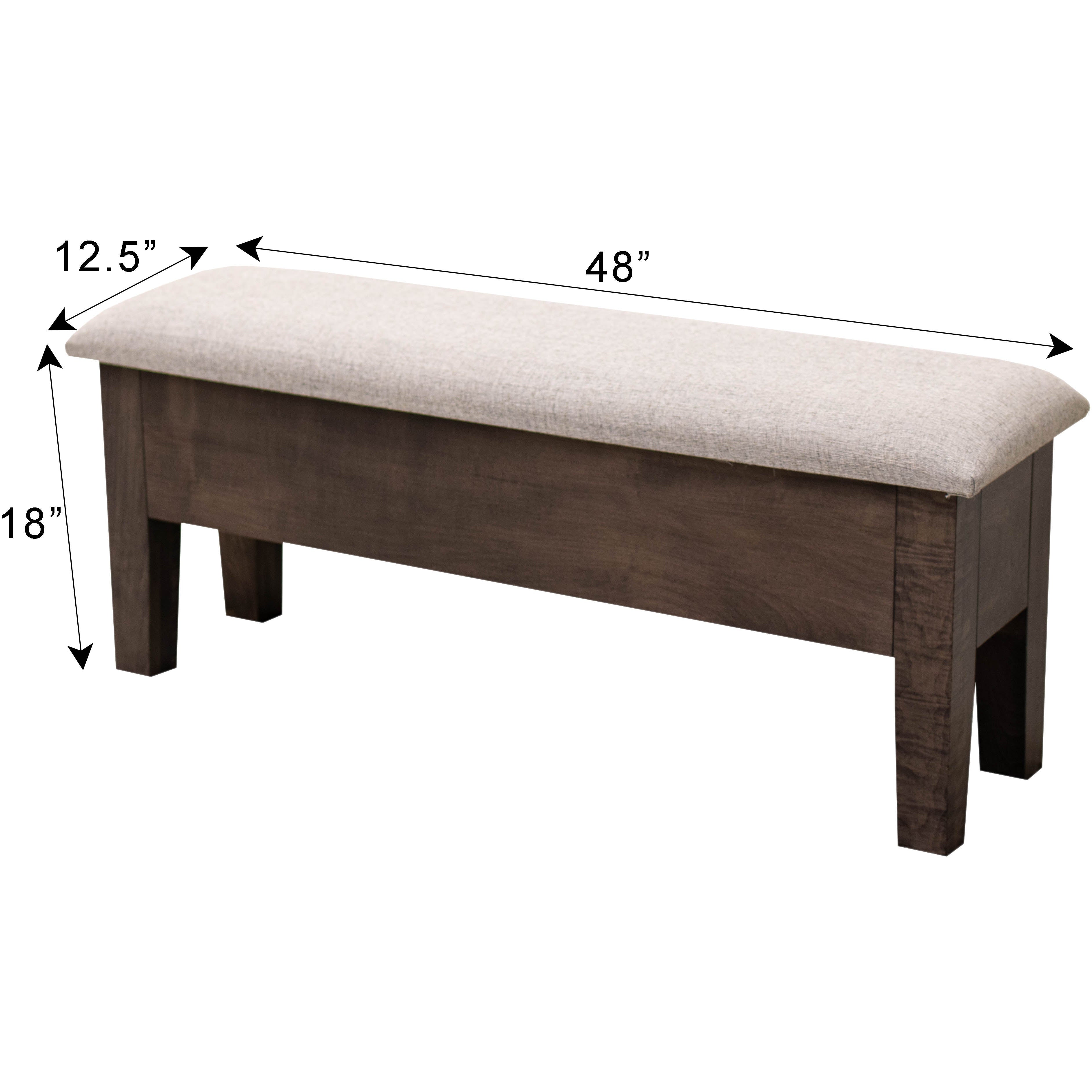 48" Shaker Heavy Leg Bench w/ Storage