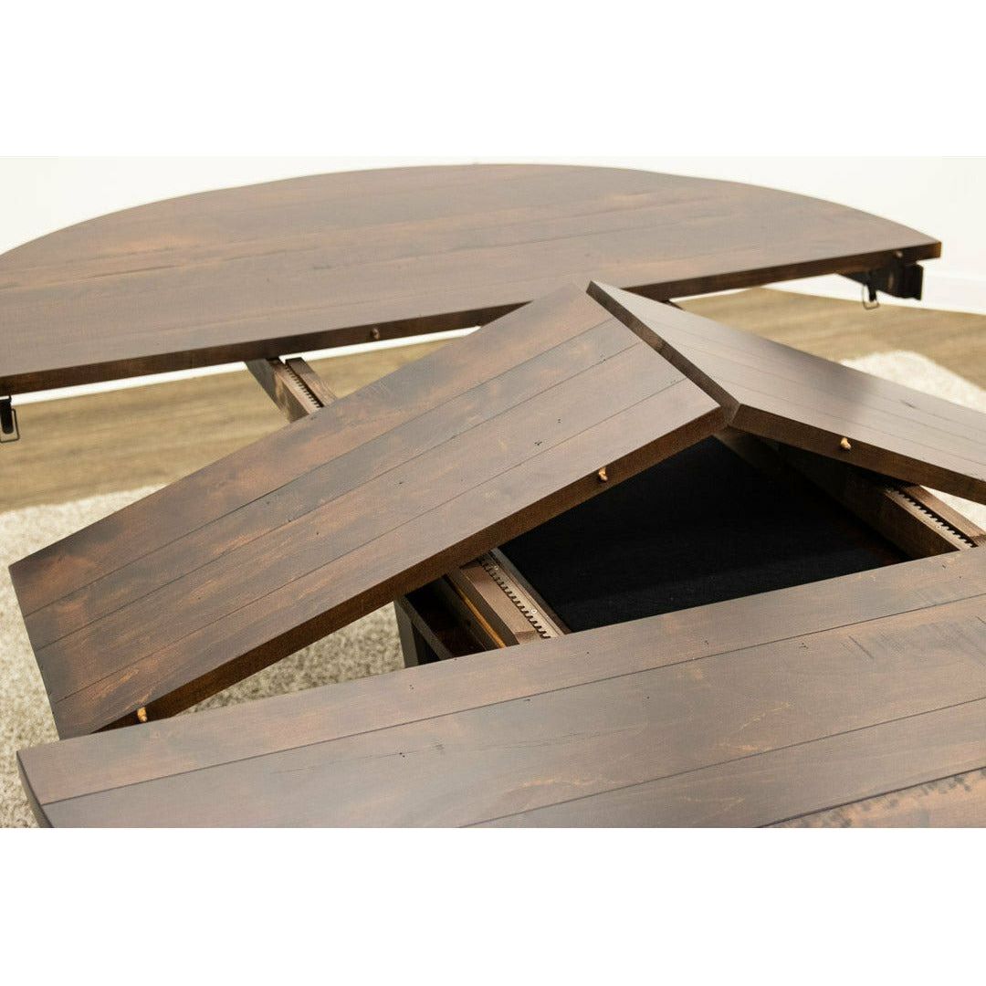 Alberta Maple Wood Large Round Extending Dining Table for 6-10 | RT