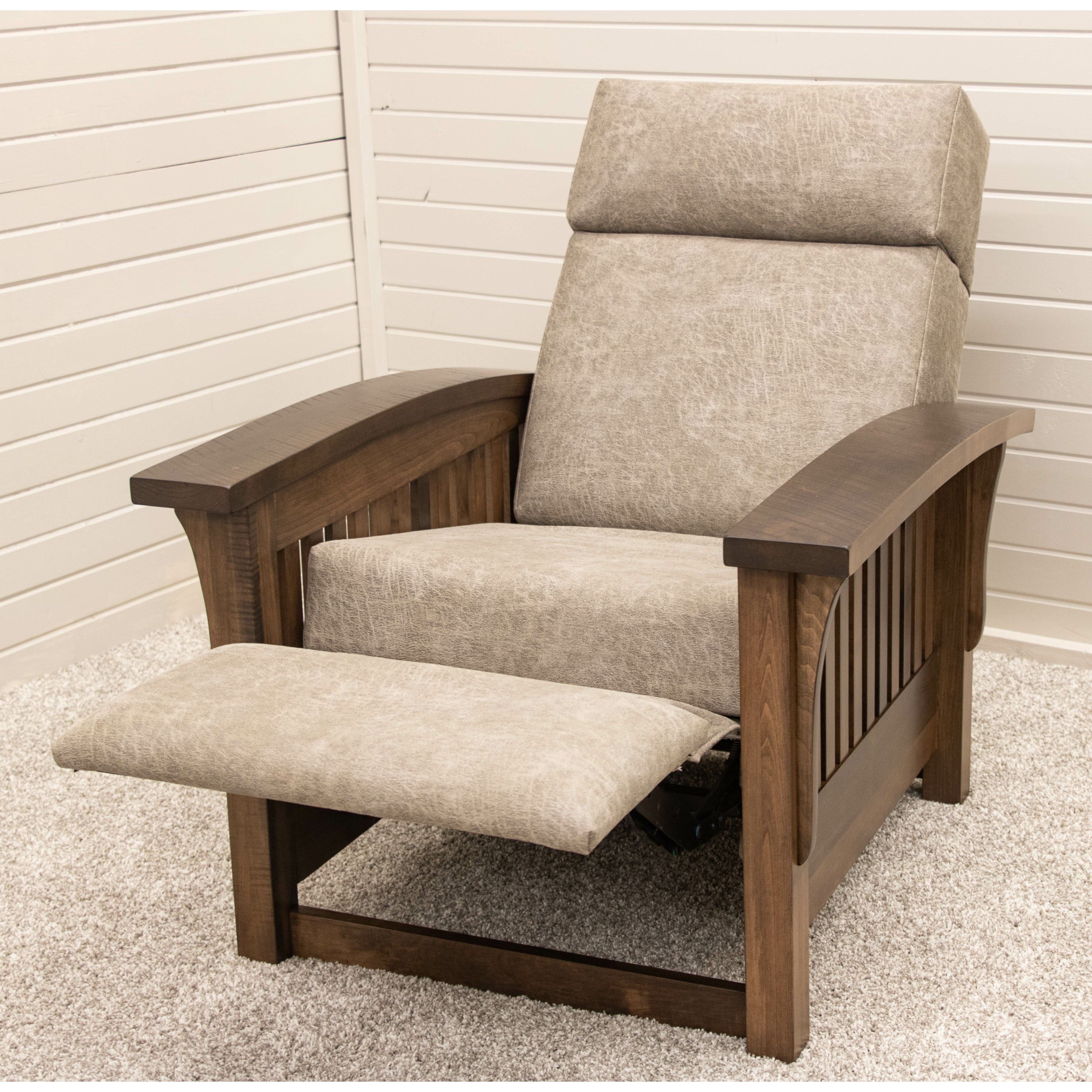 Mission Push Back Recliner with Wood Arms | M-CO-22-61