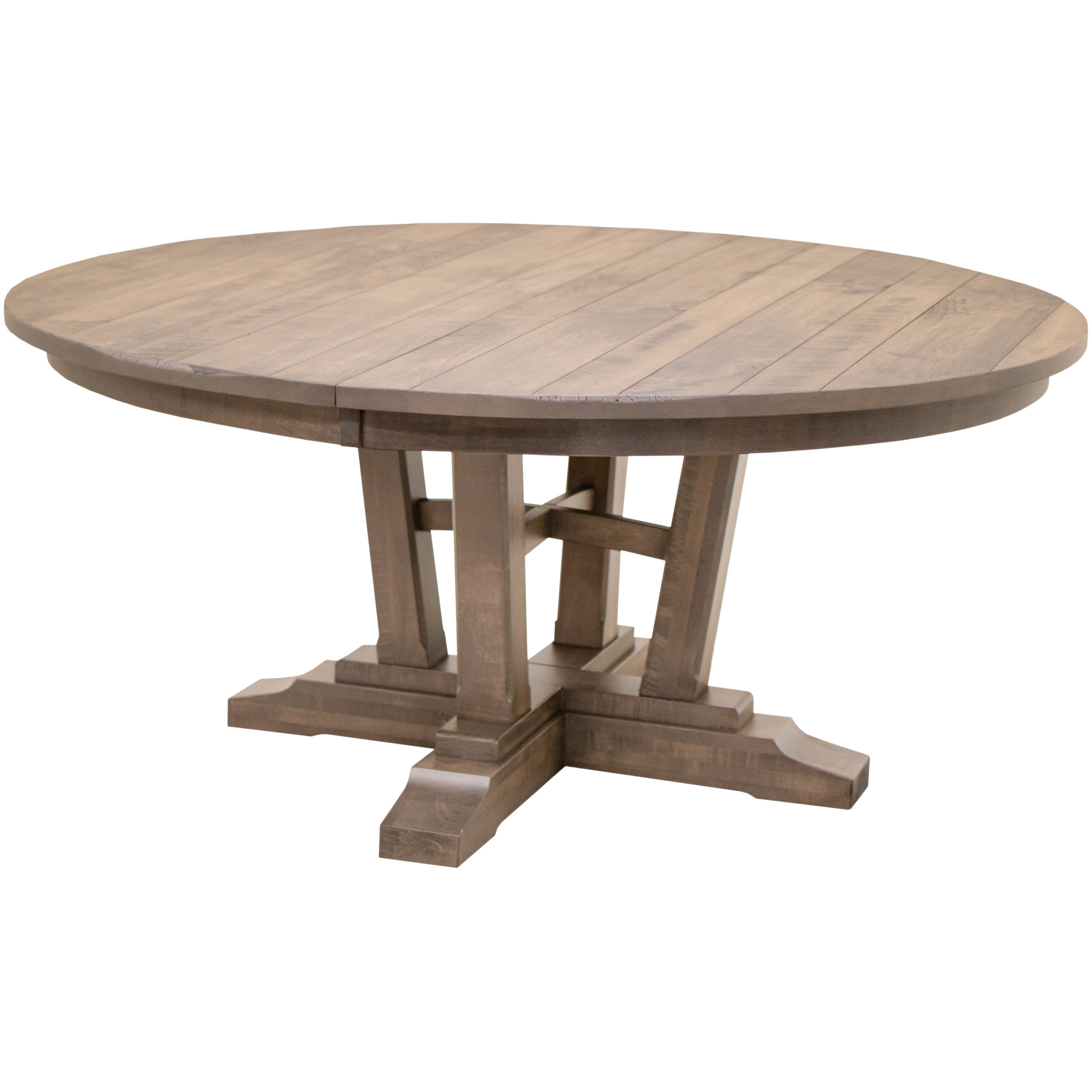 Alberta Maple Wood Large Round Extending Dining Table for 6-10 | DCD