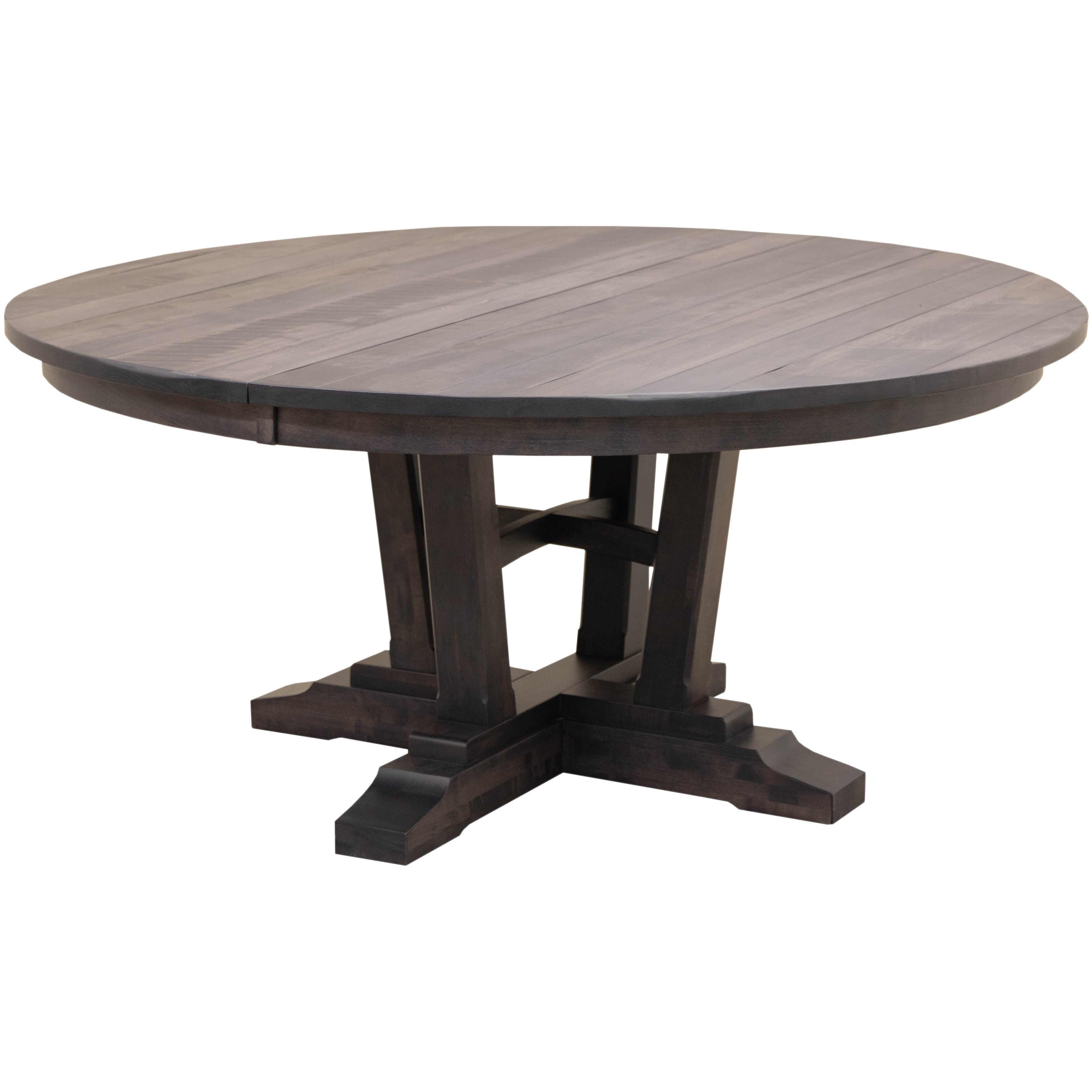 Alberta Maple Wood Large Round Extending Dining Table for 6-10 | GS