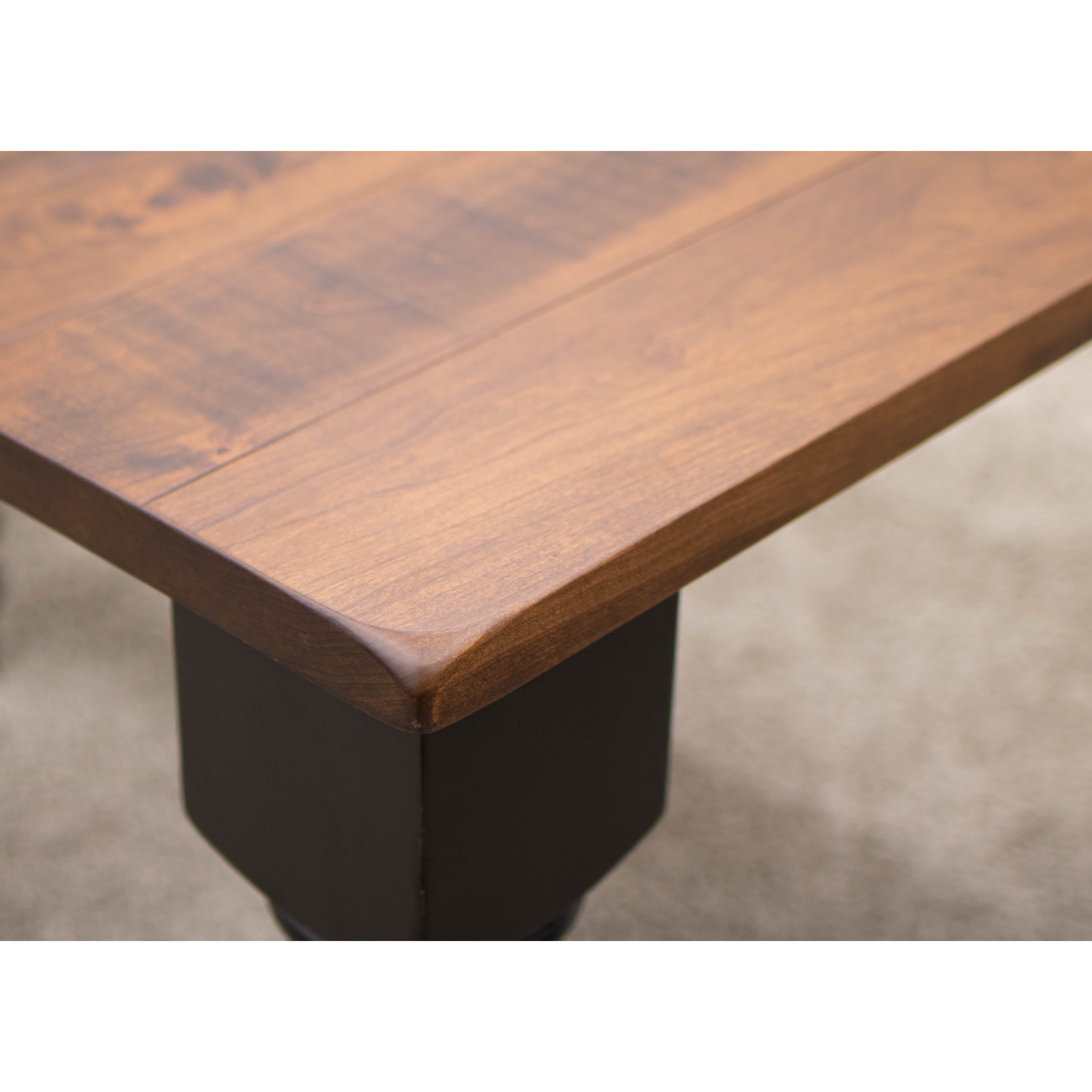 Arcadia Turned Leg Farmhouse Black & Wood Extending Dining Table | M-EB&C-GB