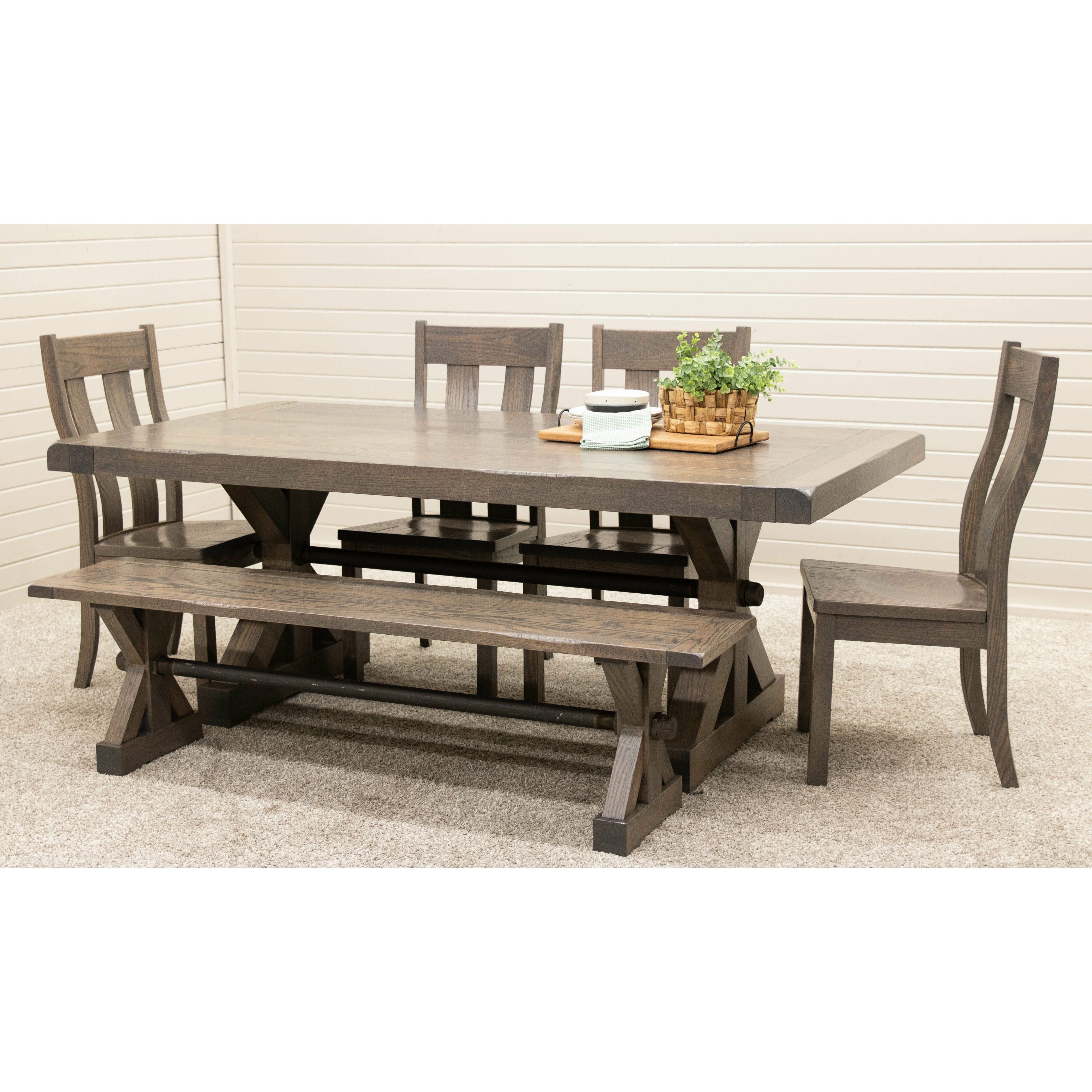 Auburn Oak Wood Dining Bench | AS