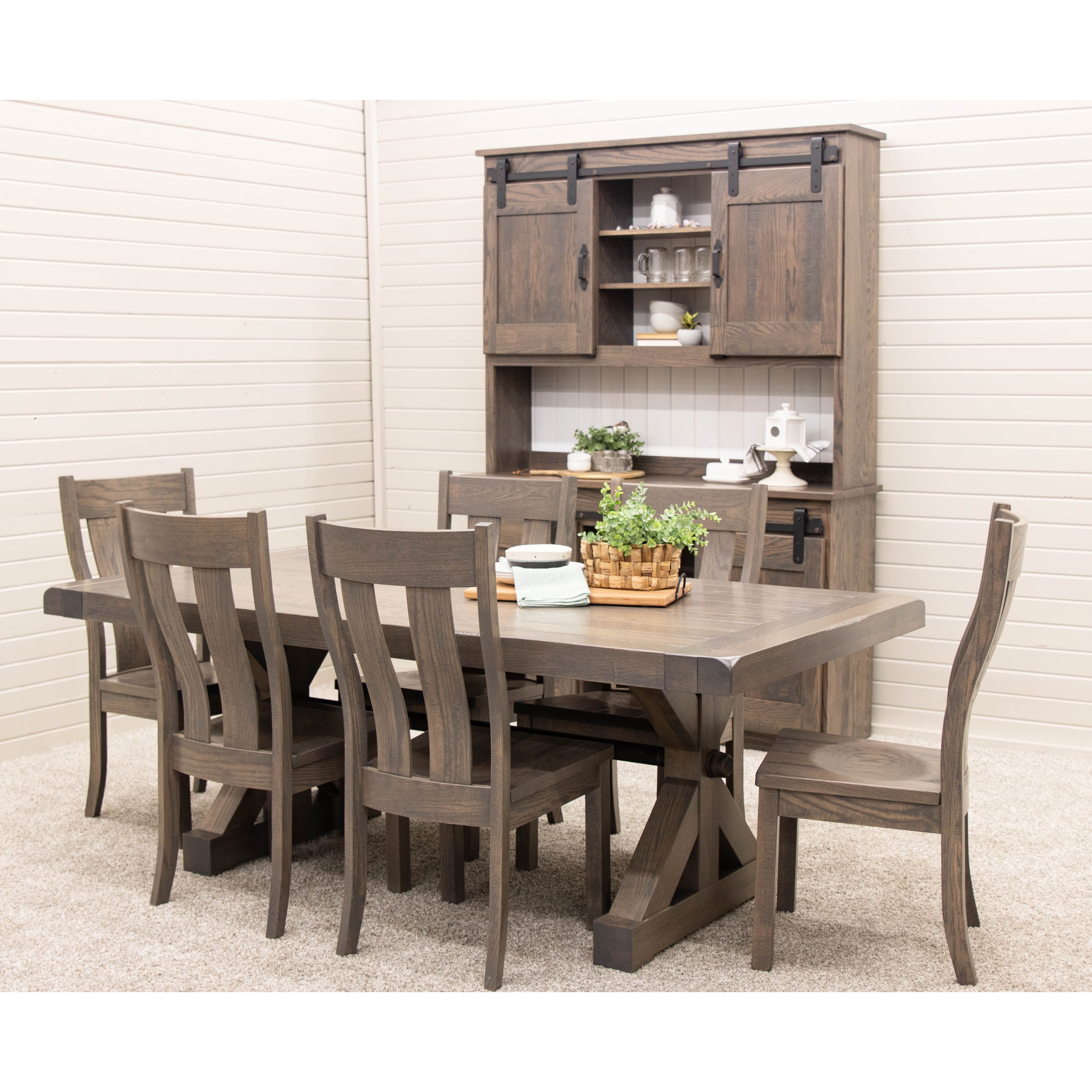 Auburn Oak Wood Extending Dining Table with Built-Down Top | AS