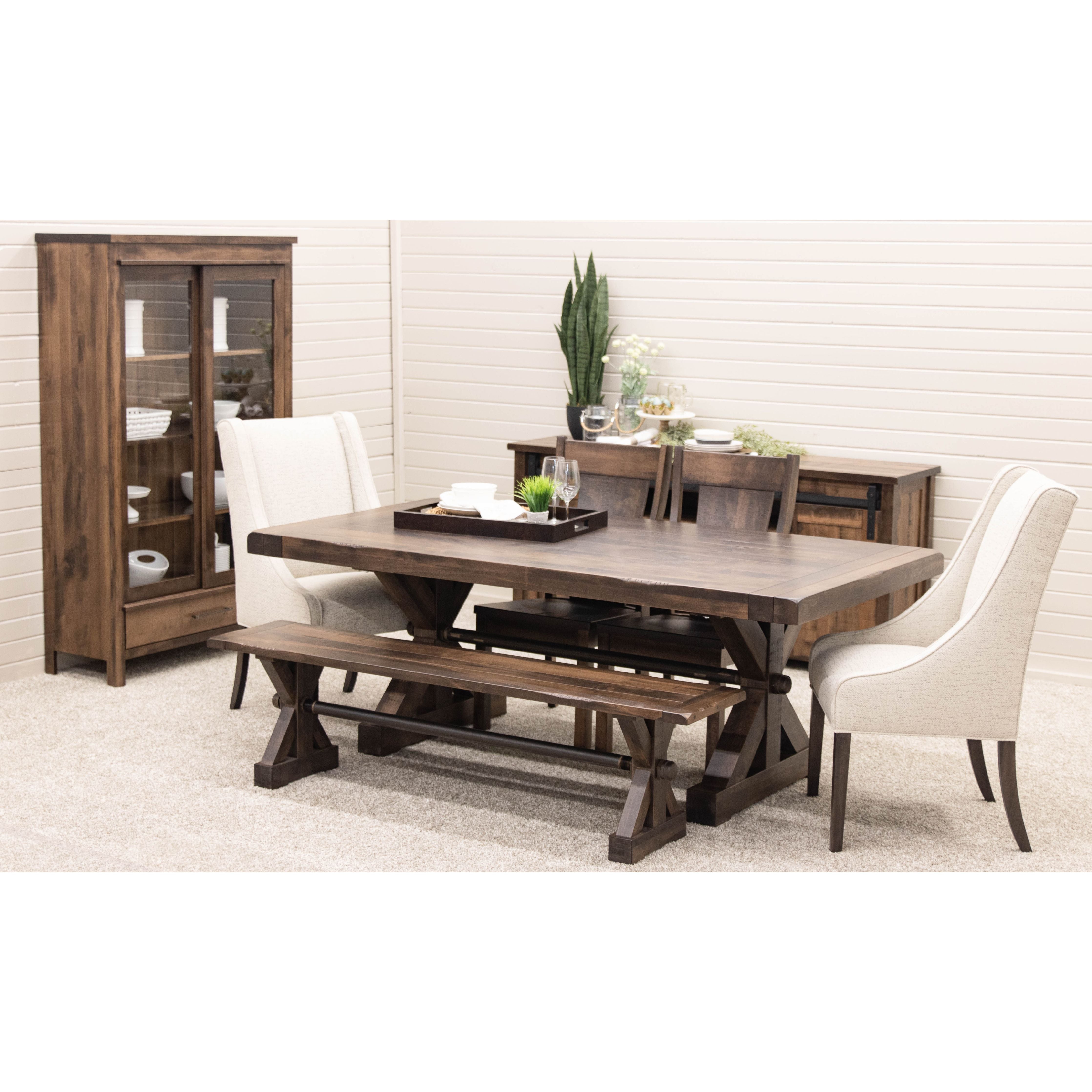 Arcadia 72" Maple Wood Sliding Barn Door Post TV Console | CO