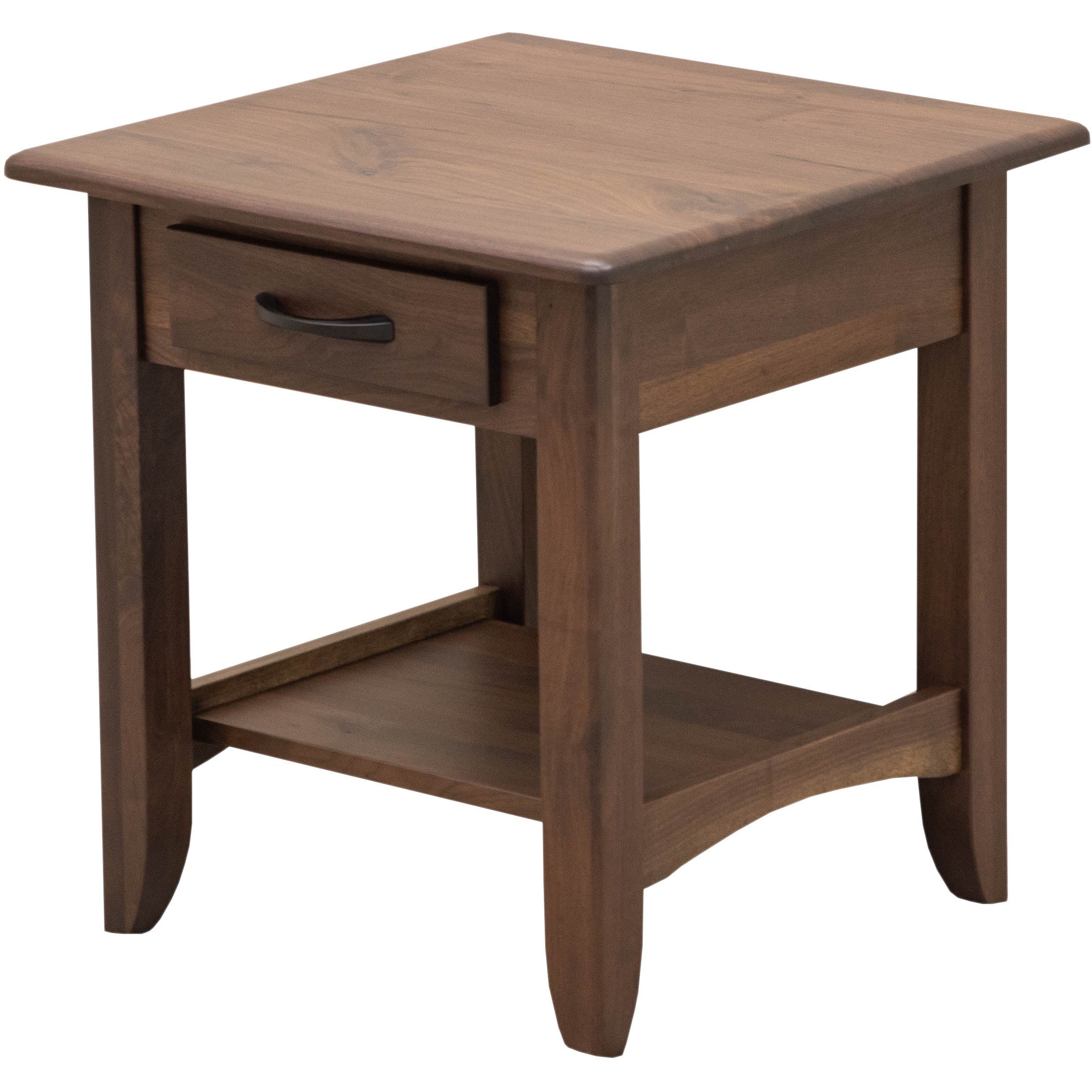 Austin Walnut Wood Large Square Open End Table | CO