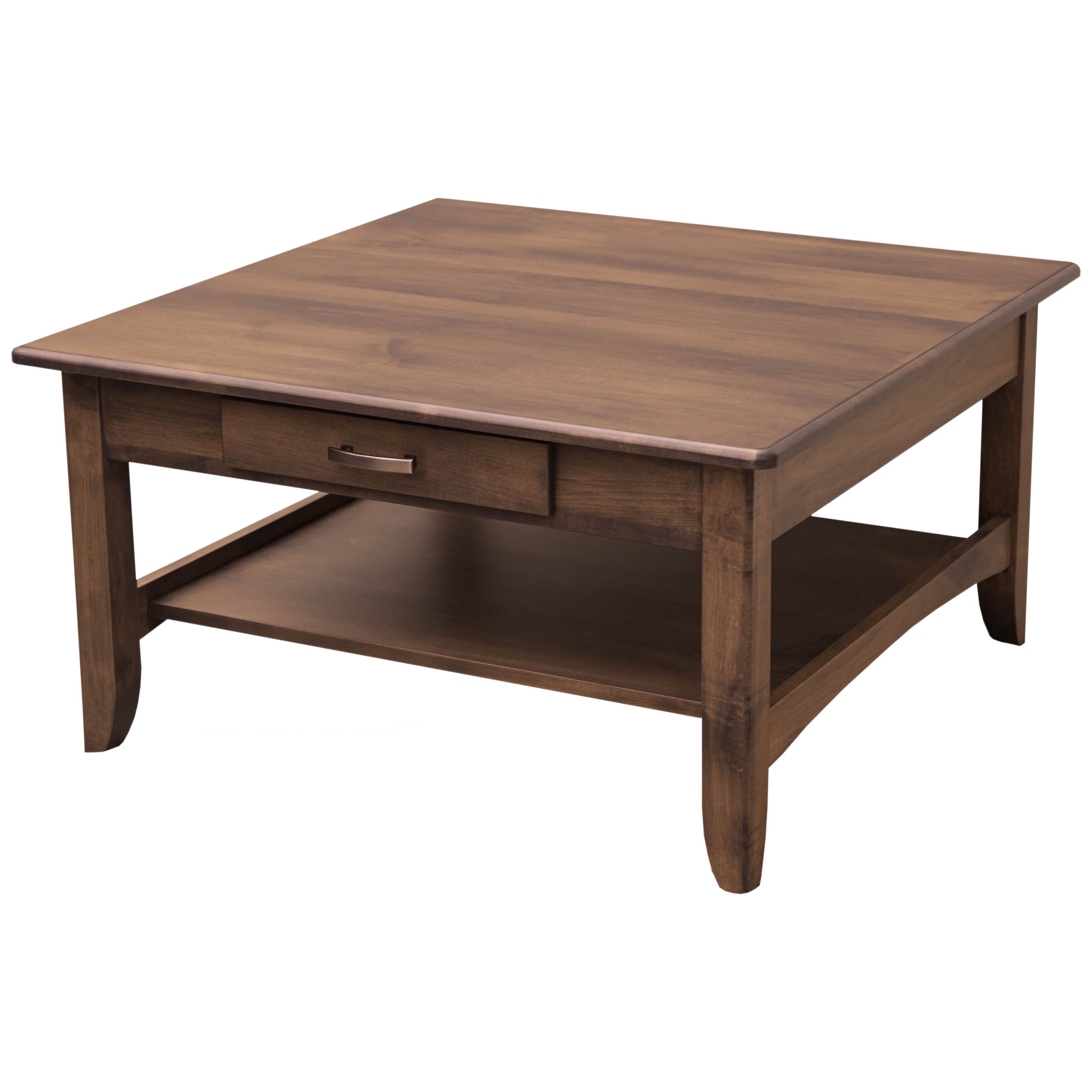 Austin Walnut Wood Square Open Coffee Table | CO