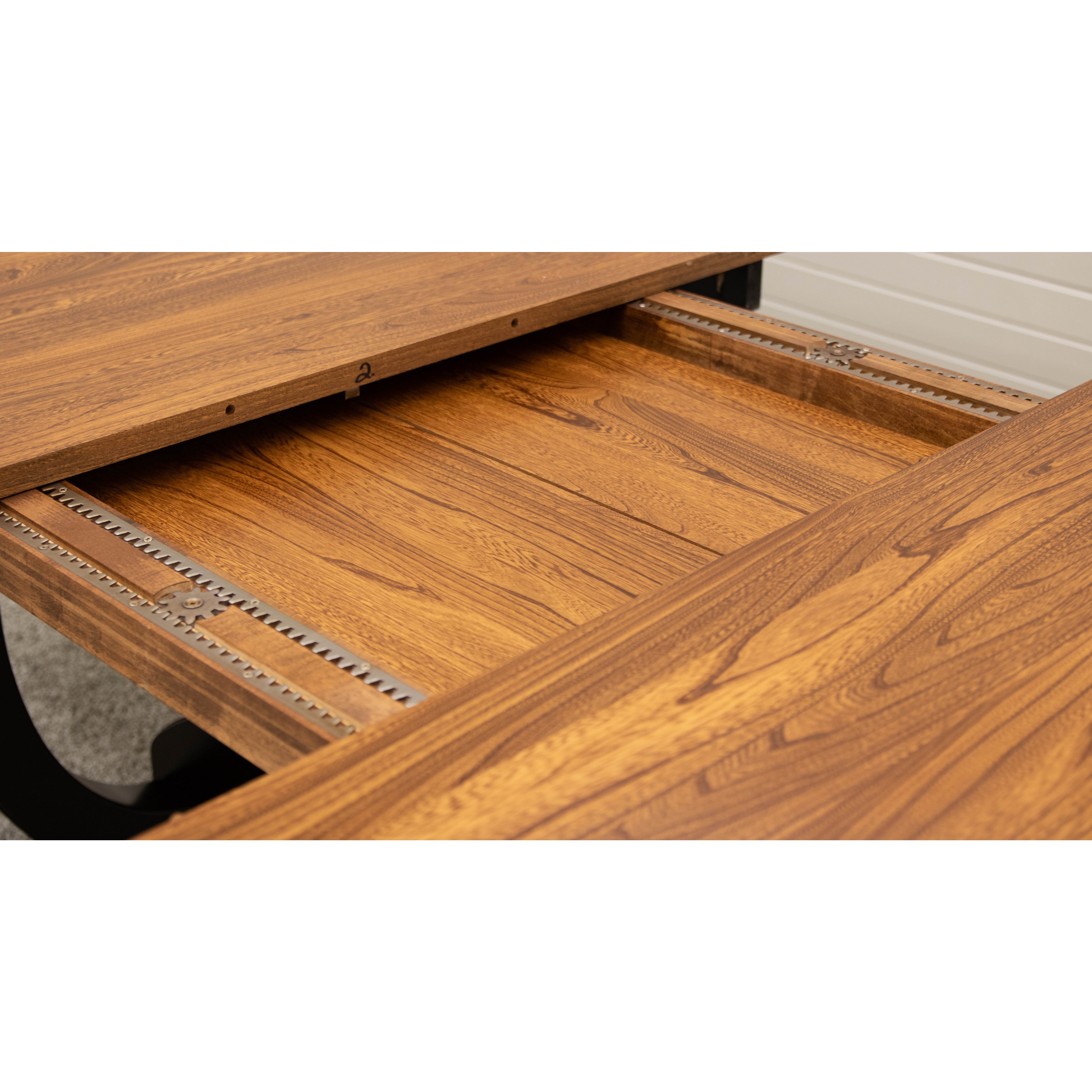 Biltmore Large Black & Wood Extending Amish Dining Table | M-EB&E-MC