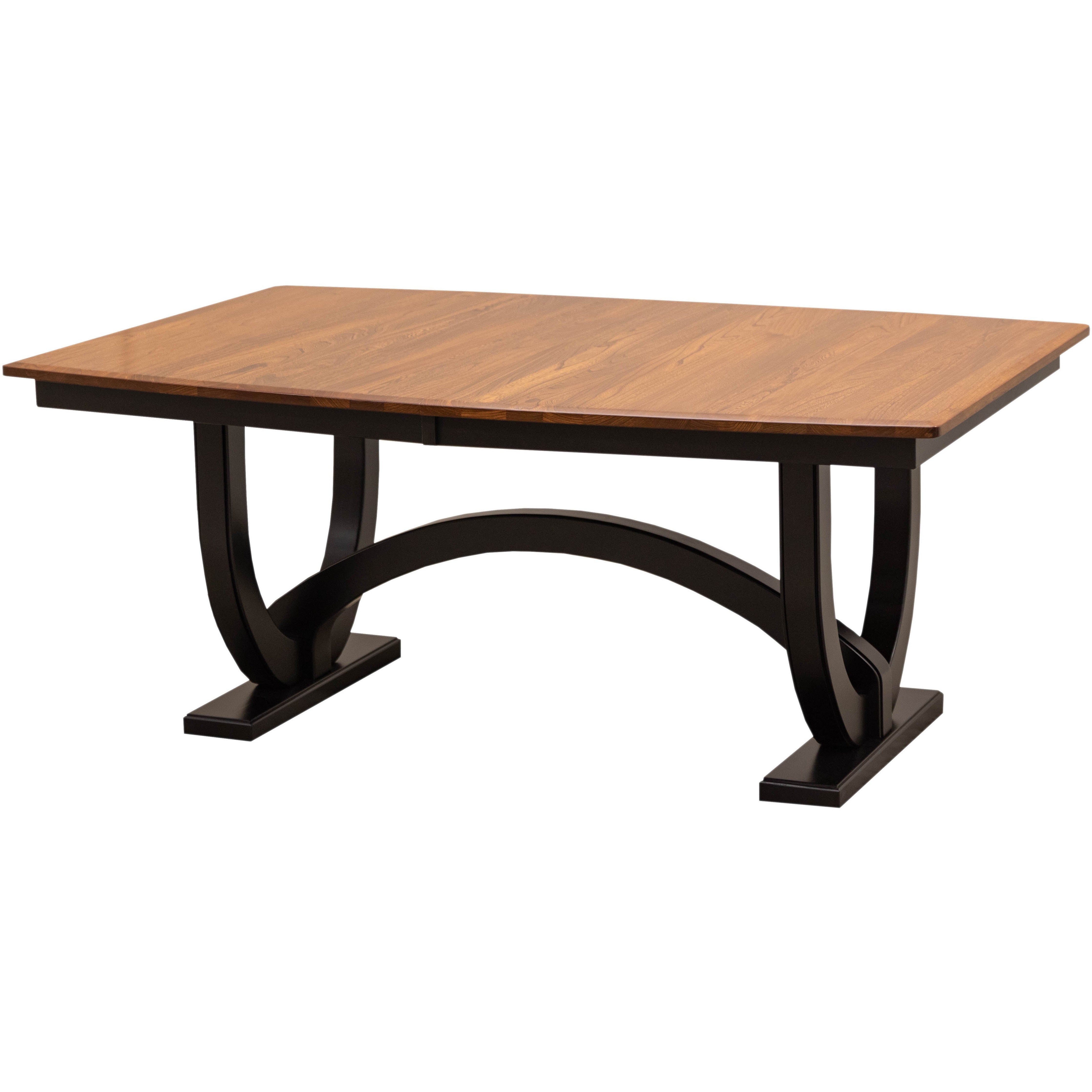 Biltmore Large Black & Wood Extending Amish Dining Table | M-EB&E-MC