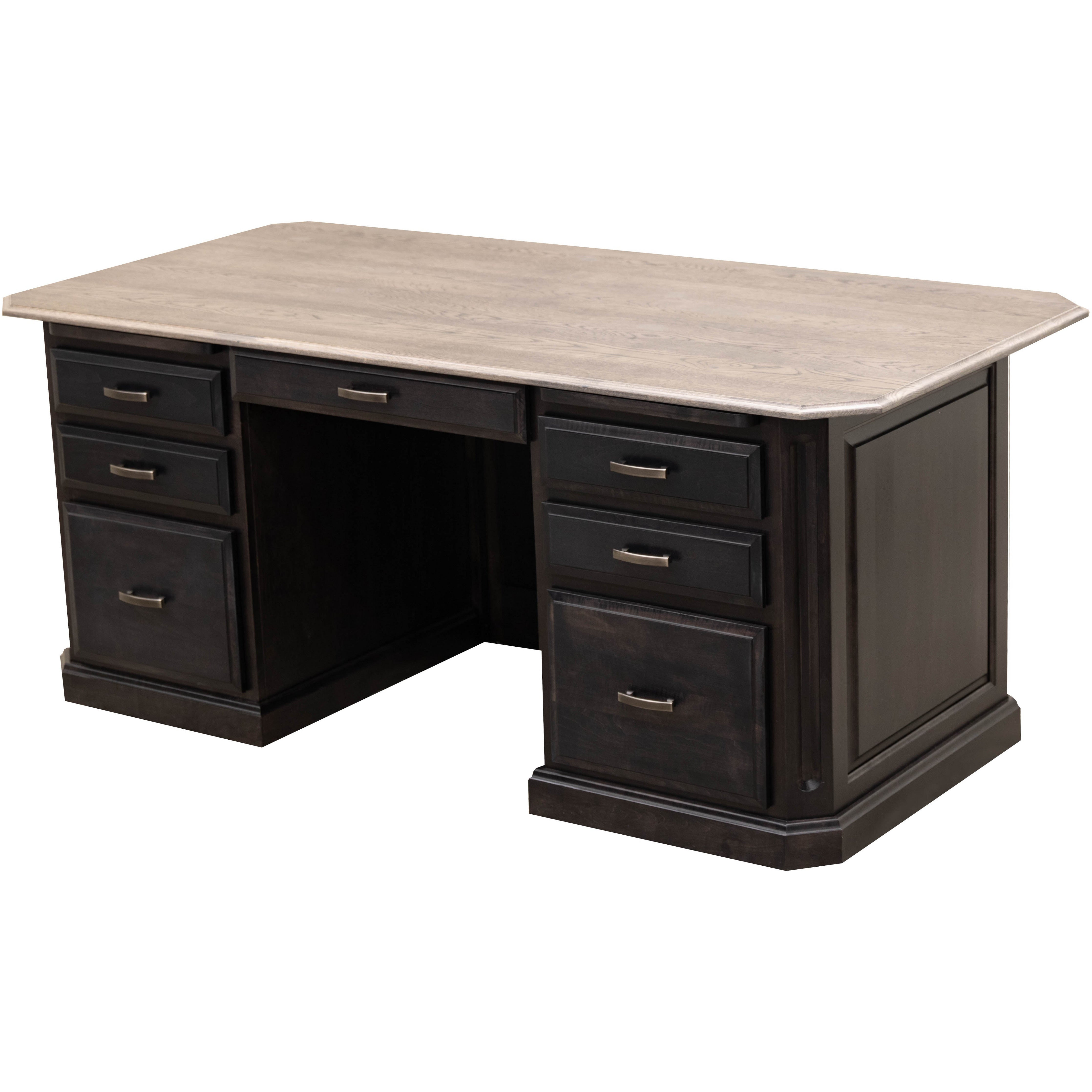 Buckingham Black & Wood Executive Desk | M-DK&RWO-GRB
